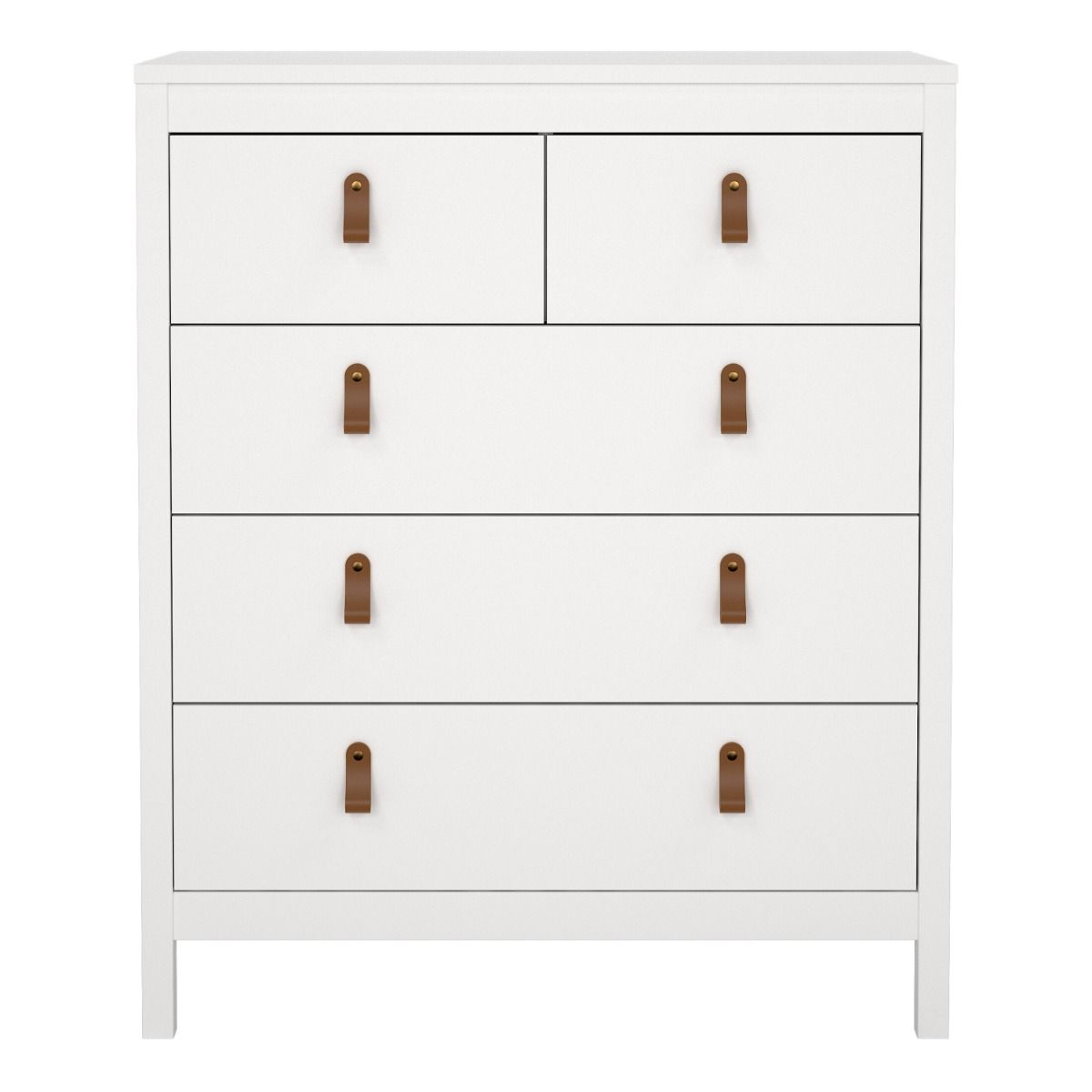 Barcelona Chest 3+2 Drawers in White - INSIDE HOUSE