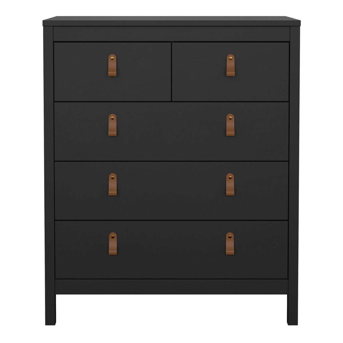 Barcelona Chest 3+2 Drawers in Matt Black - INSIDE HOUSE