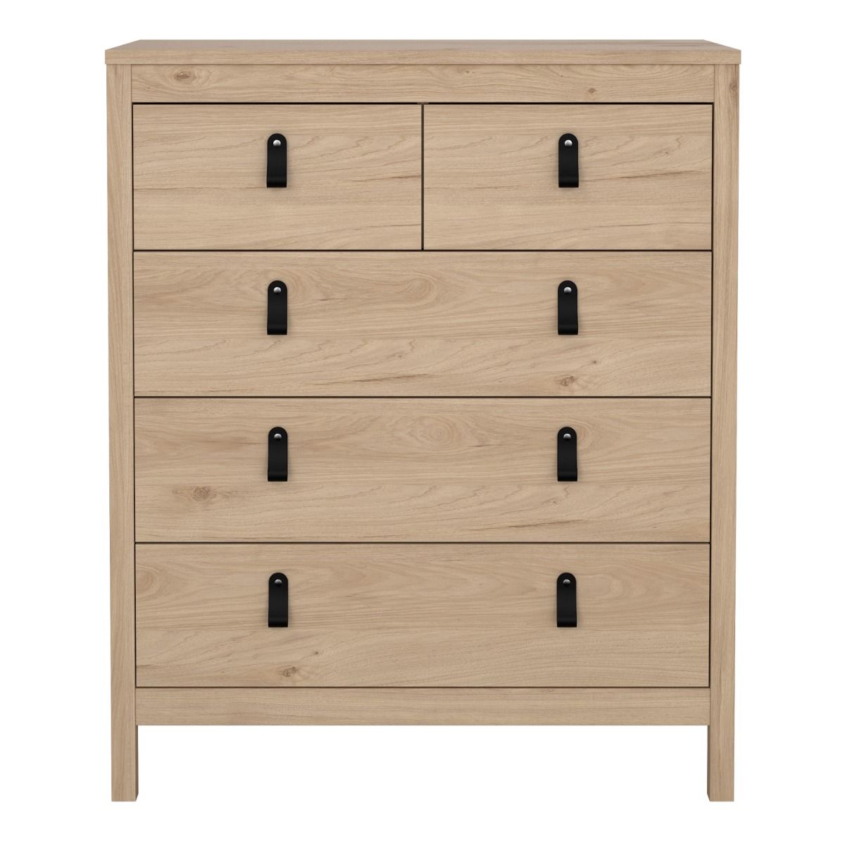 Barcelona Chest 3+2 Drawers in Jackson Hickory Oak - INSIDE HOUSE