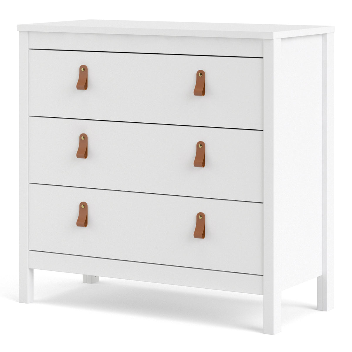 Barcelona Chest 3 Drawers in White