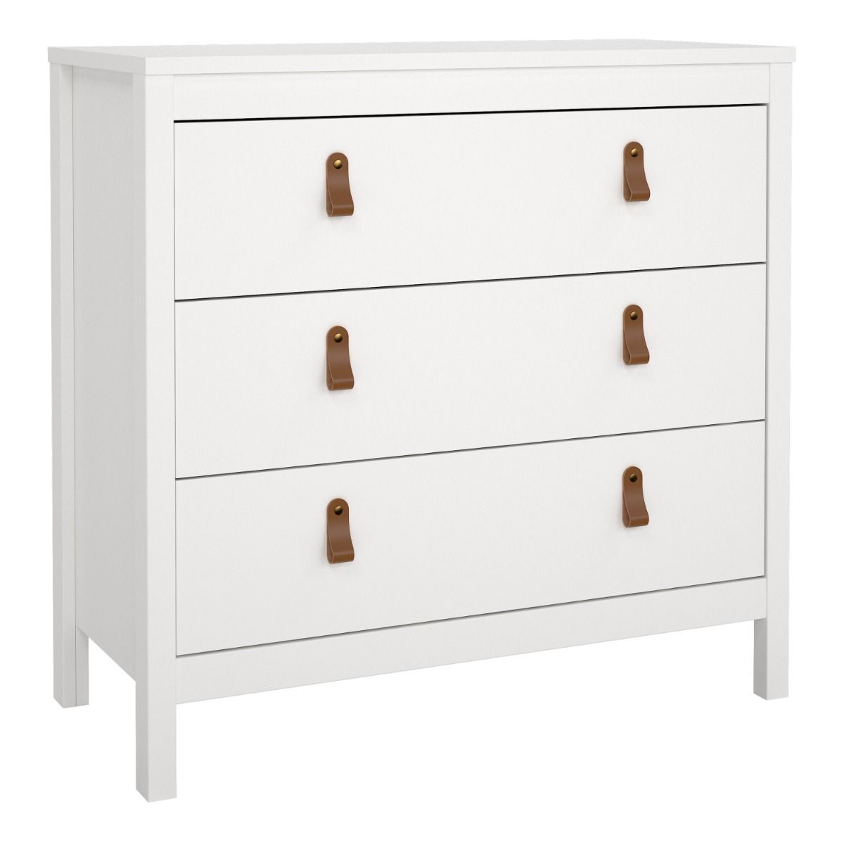 Barcelona Chest 3 Drawers in White - INSIDE HOUSE