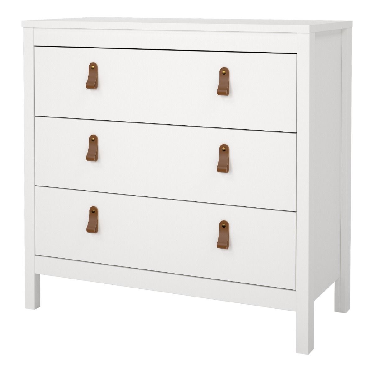 Barcelona Chest 3 Drawers in White - INSIDE HOUSE