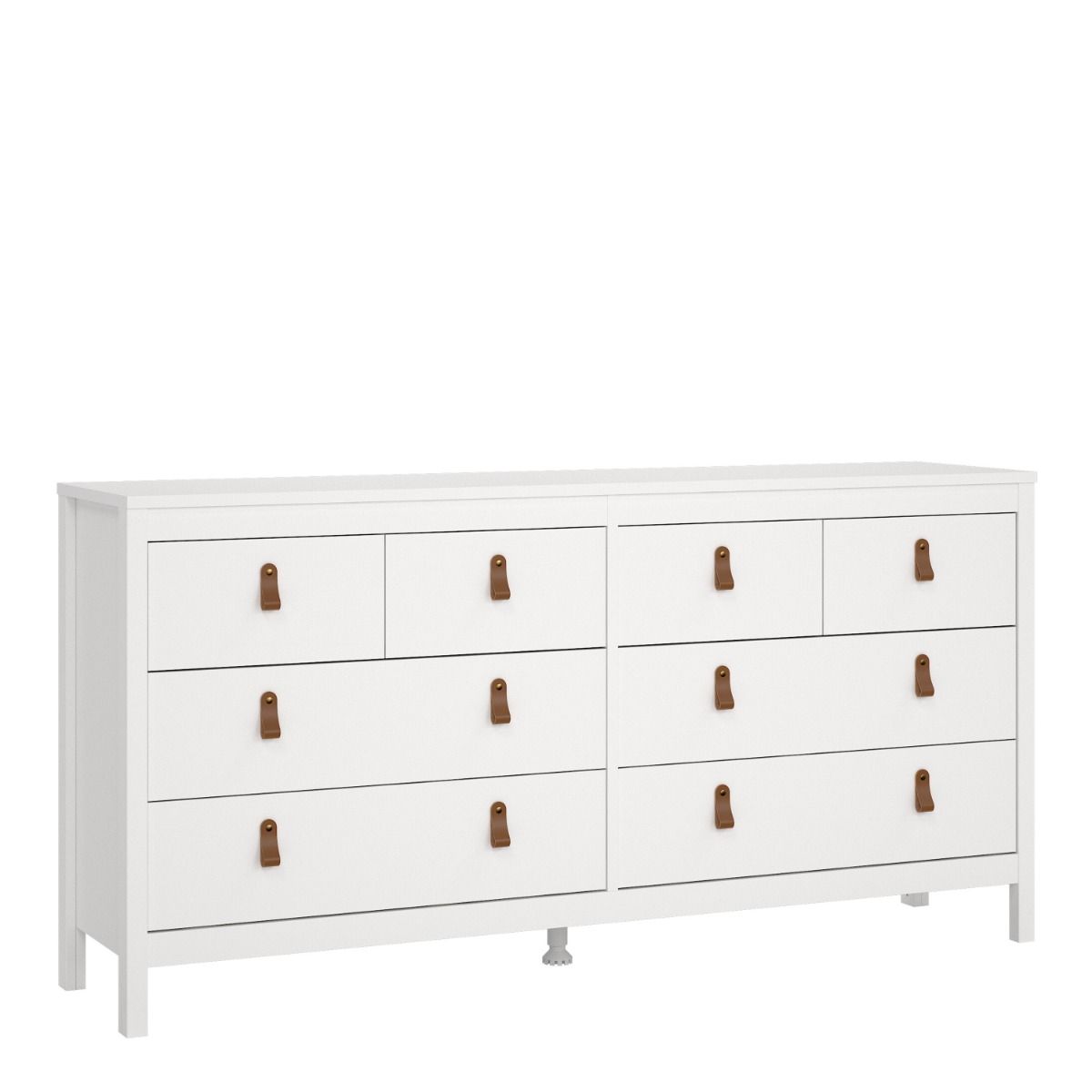 Barcelona Double Dresser 4+4 Drawers in White - INSIDE HOUSE