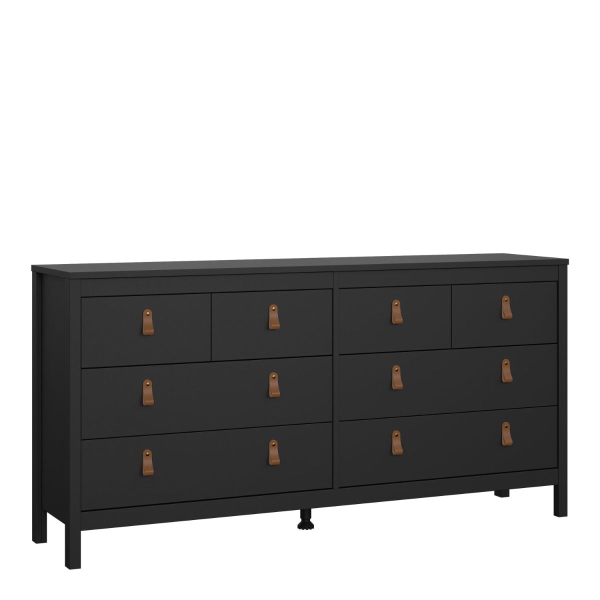 Barcelona Double Dresser 4+4 Drawers in Matt Black - INSIDE HOUSE