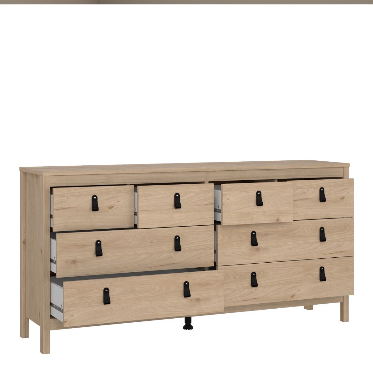 Barcelona Double Dresser 4+4 Drawers in Jackson Hickory Oak - INSIDE HOUSE