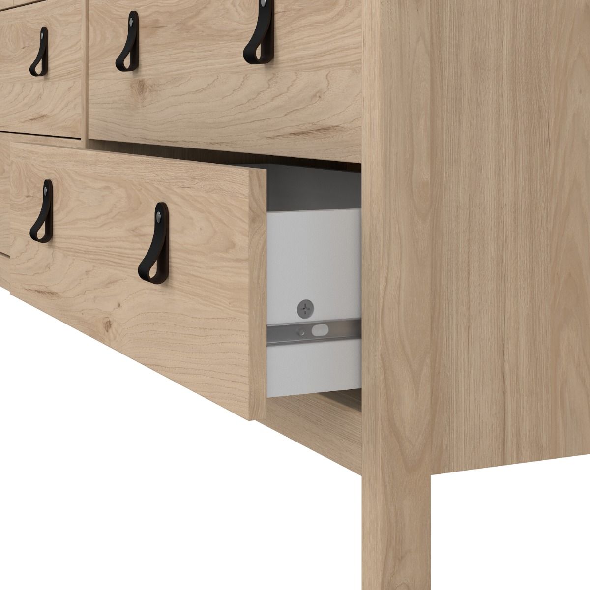 Barcelona Double Dresser 4+4 Drawers in Jackson Hickory Oak - INSIDE HOUSE