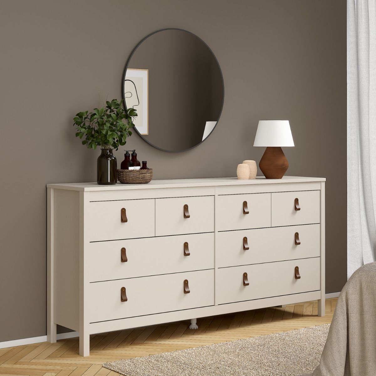Barcelona Double Dresser 4+4 Drawers in Cashmere - INSIDE HOUSE