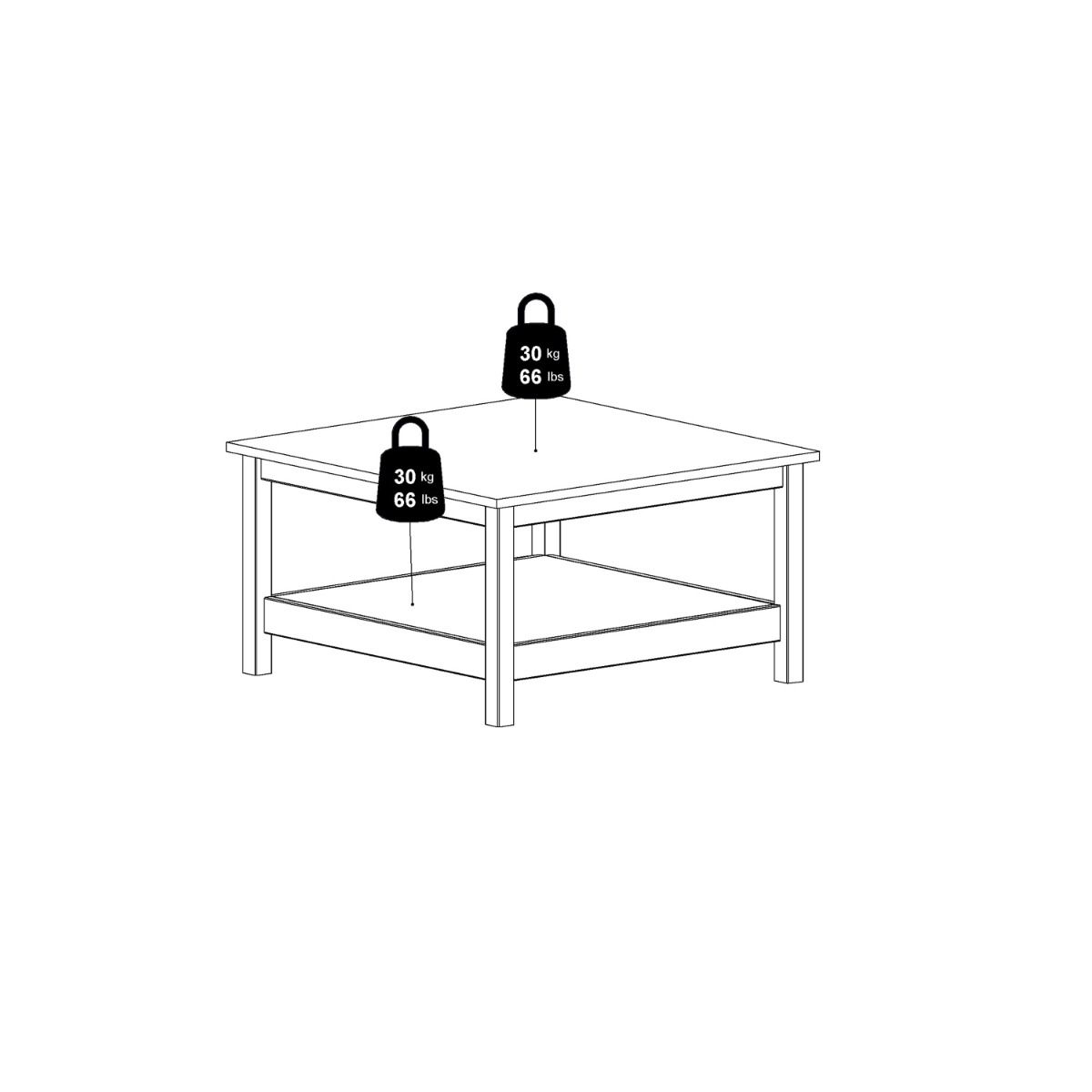 Barcelona Coffee Table – Matt Black - INSIDE HOUSE