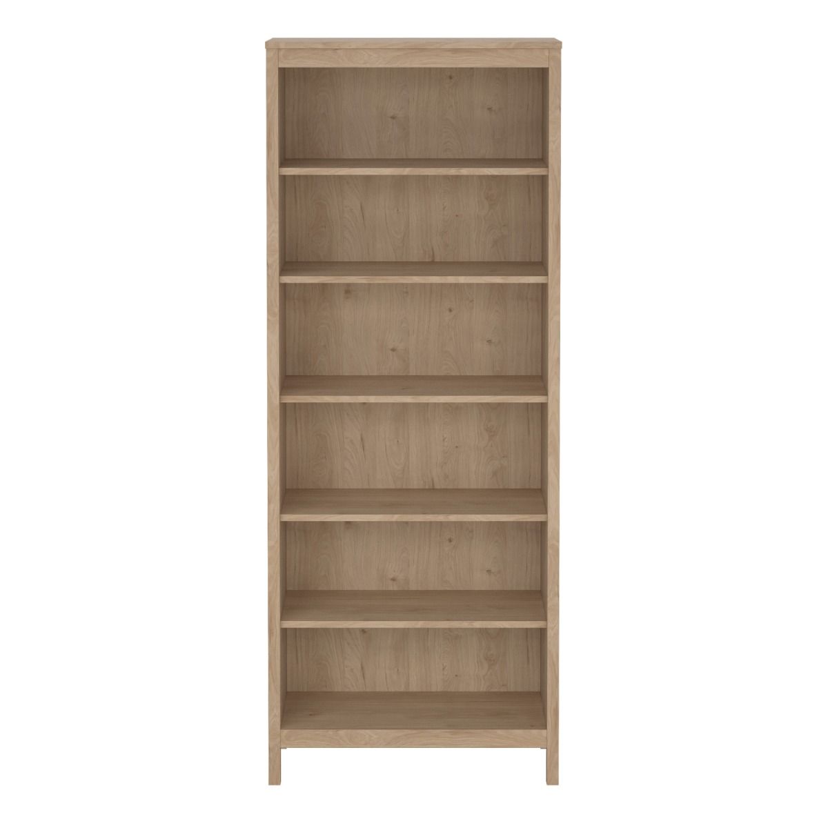 Barcelona Tall Bookcase with 6 shelves in Jackson Hickory Oak - INSIDE HOUSE