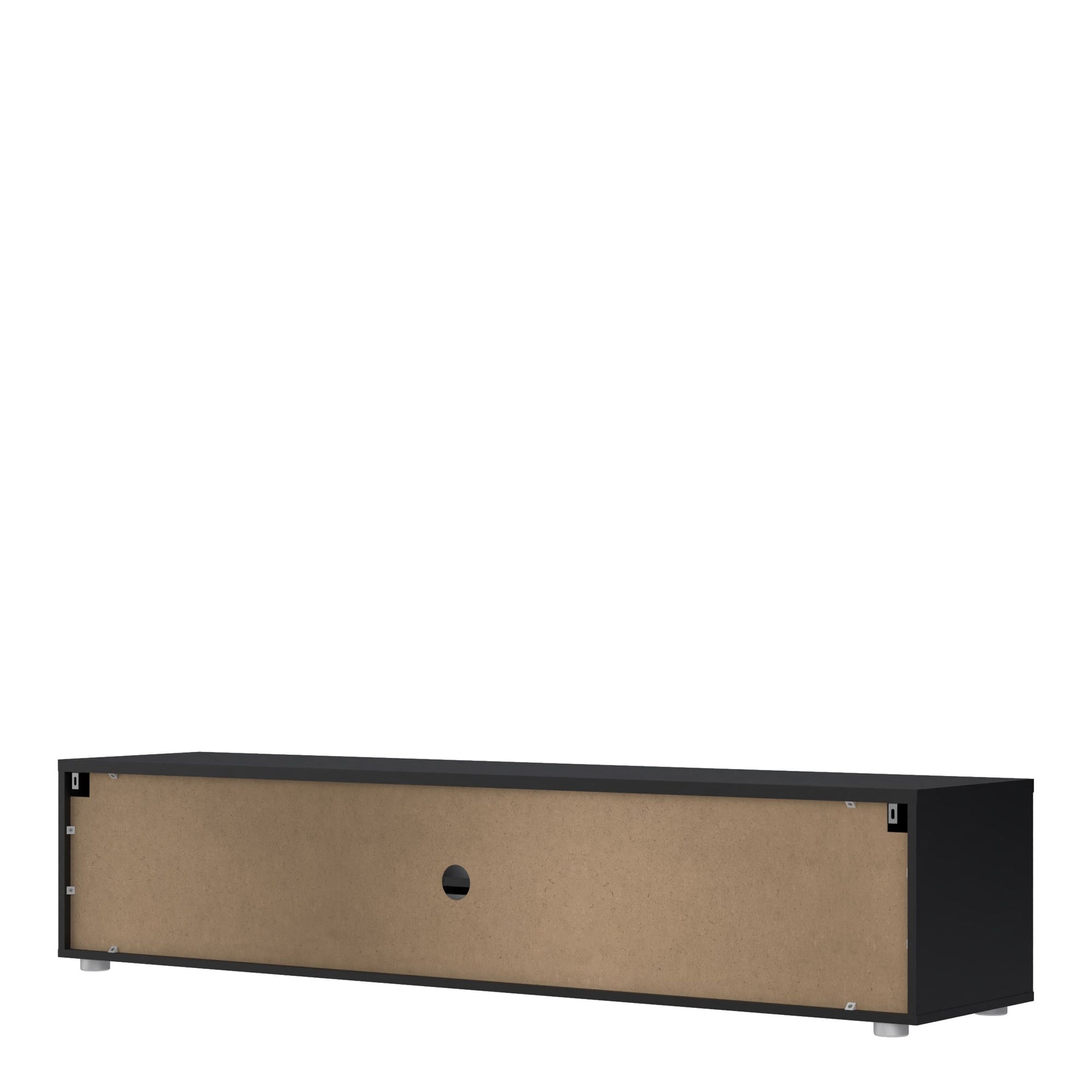 Media TV Unit with 2 Doors and 1 Drawer in Black (177cm) - INSIDE HOUSE
