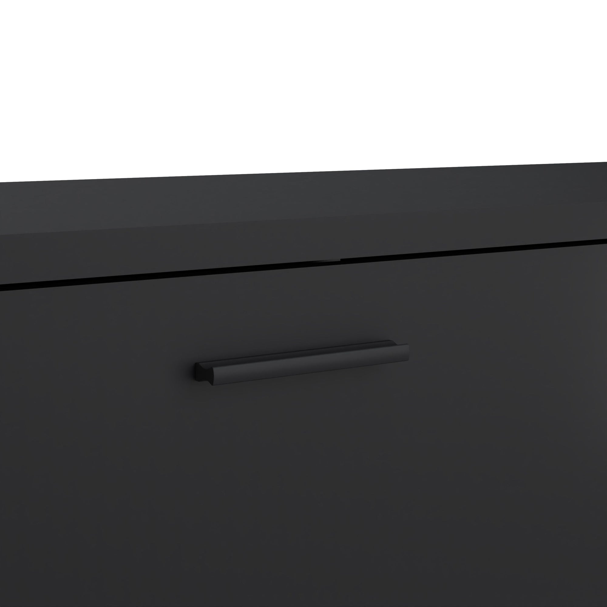 Media TV Unit with 2 Doors and 1 Drawer in Black (177cm) - INSIDE HOUSE