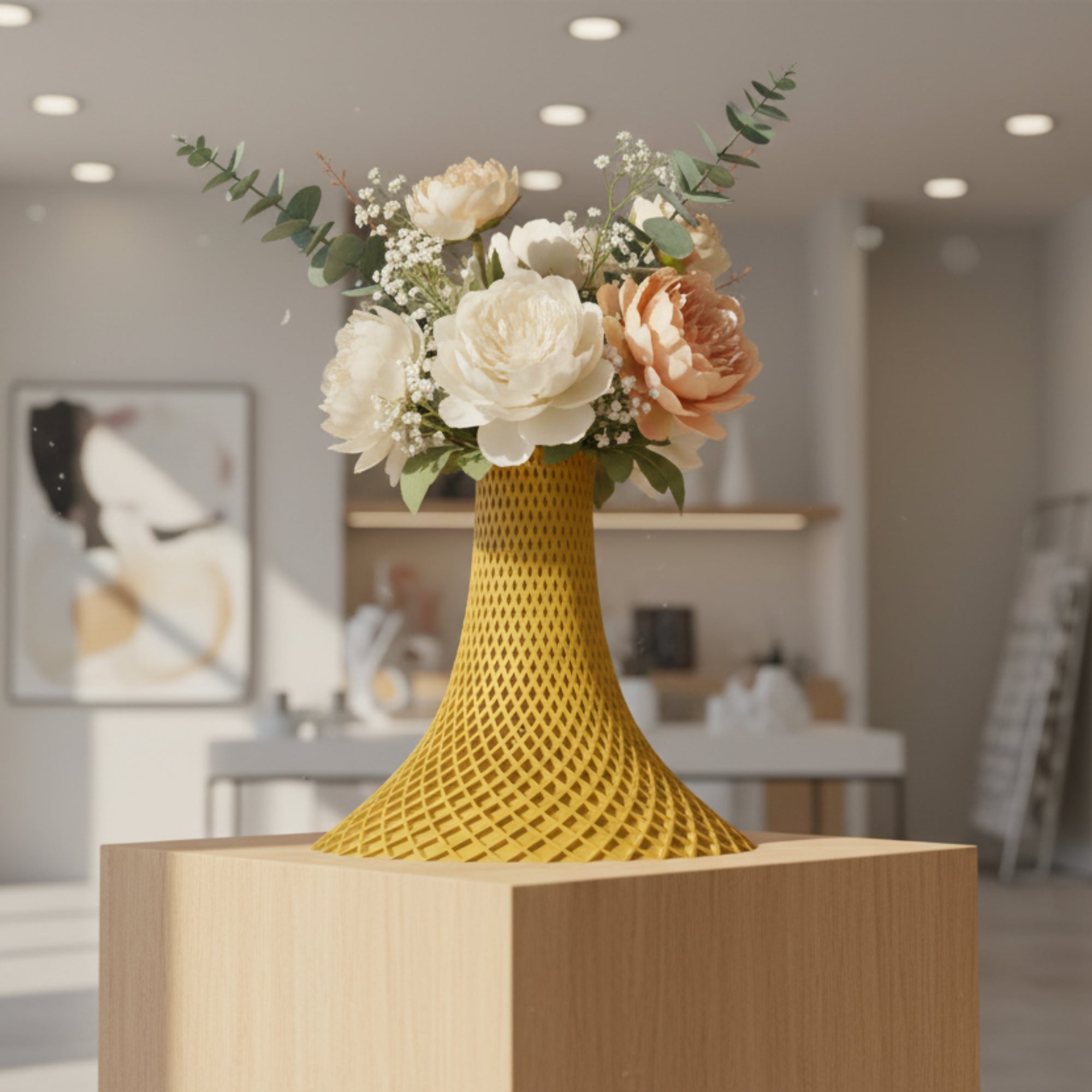 Rise Up Shaped Vase for Faux or Real Flowers / Planter - INSIDE HOUSE