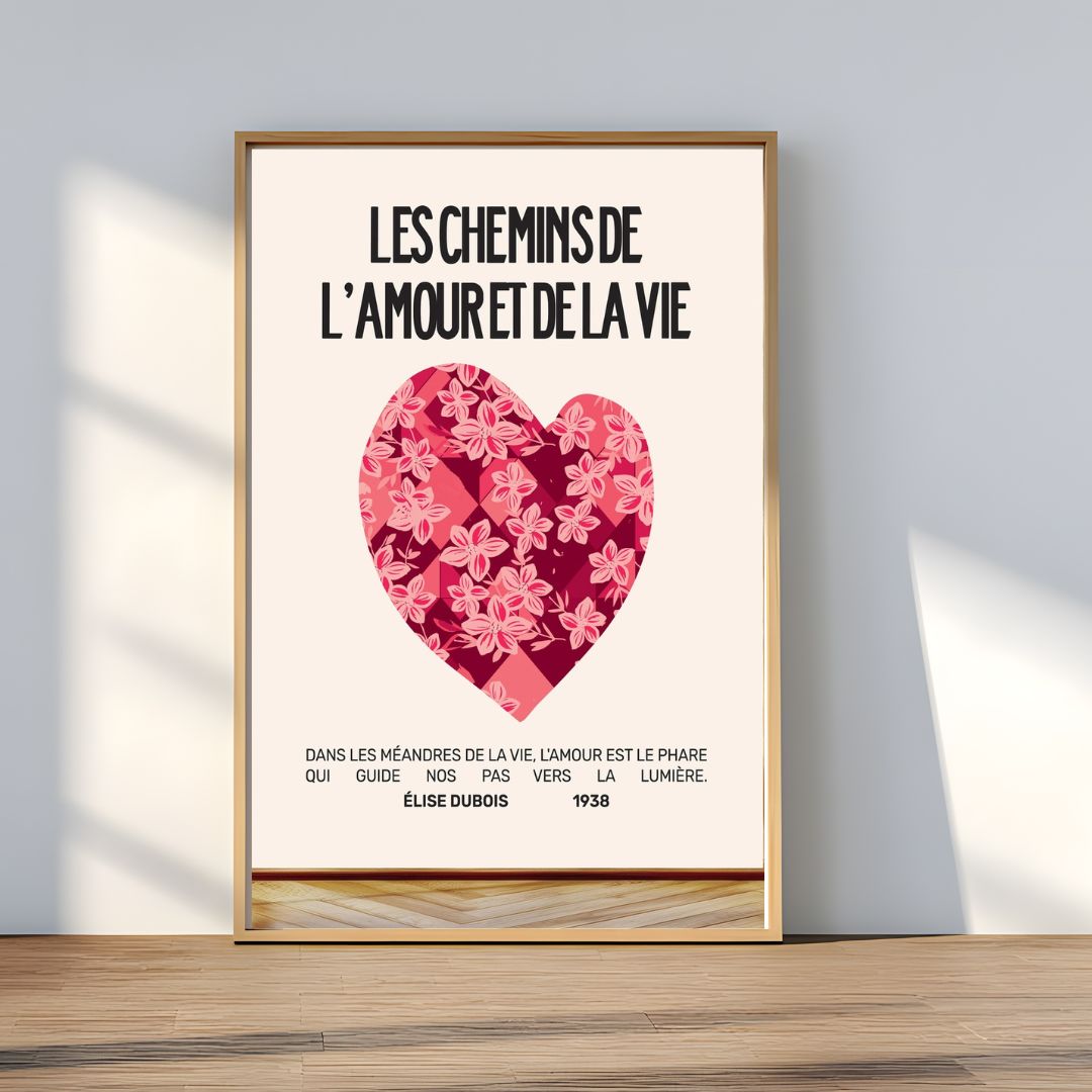 Vintage French Heart Art Print