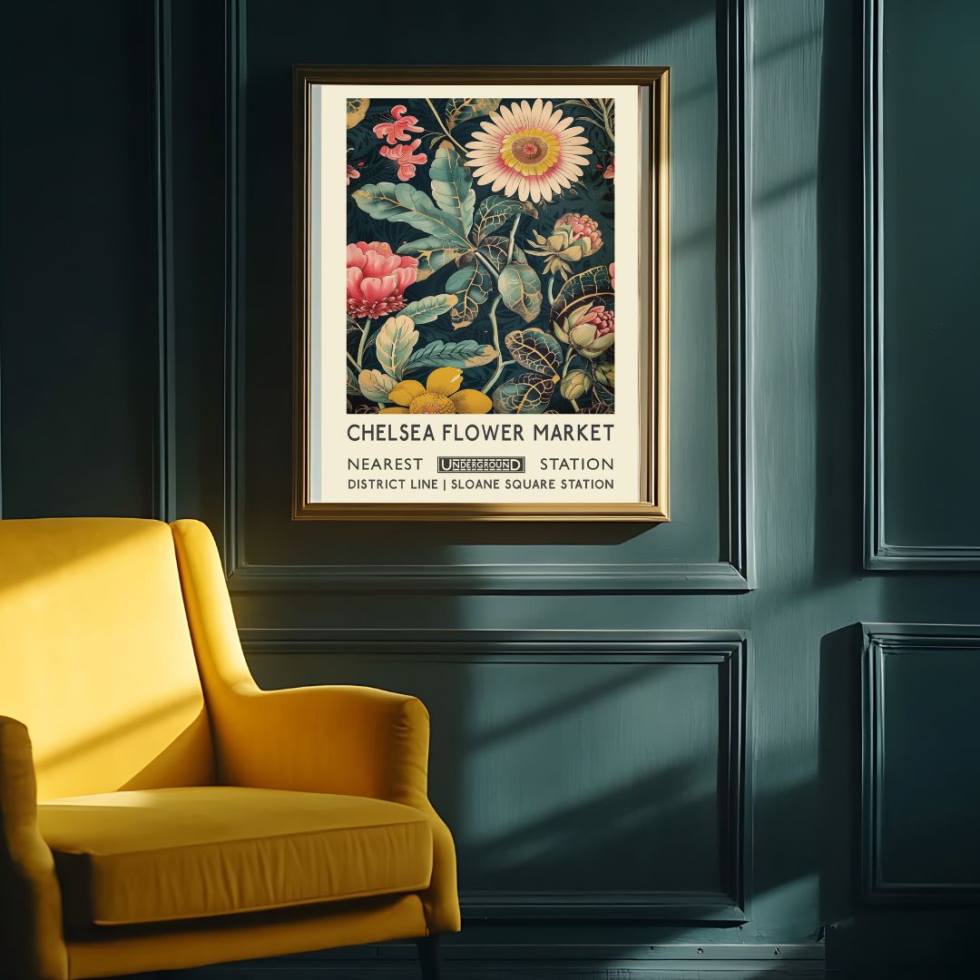 Chelsea London Flower Market Art Print - INSIDE HOUSE