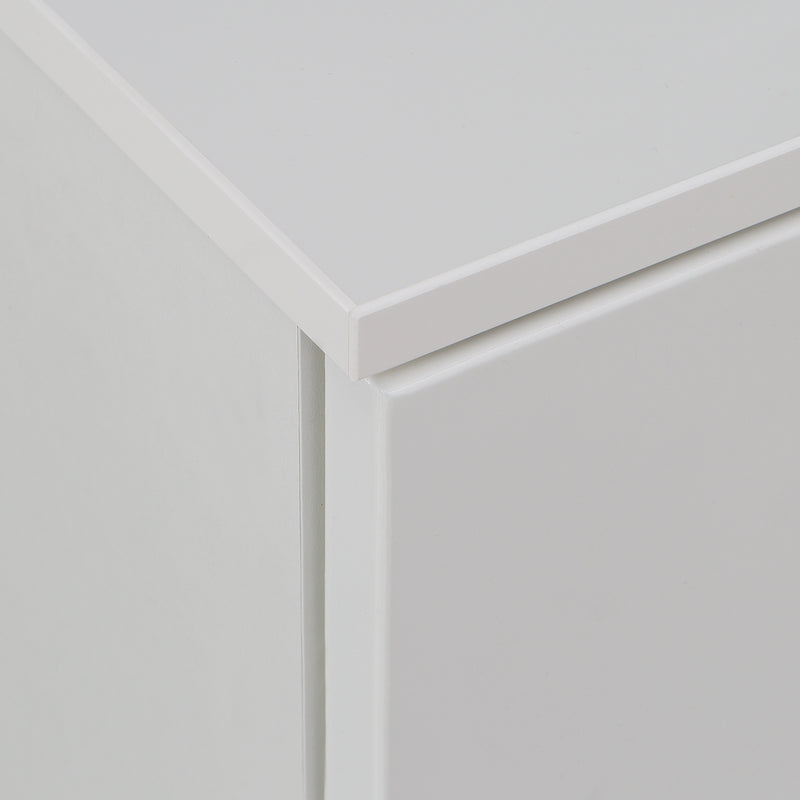 Sienna Bedside in White/White High Gloss