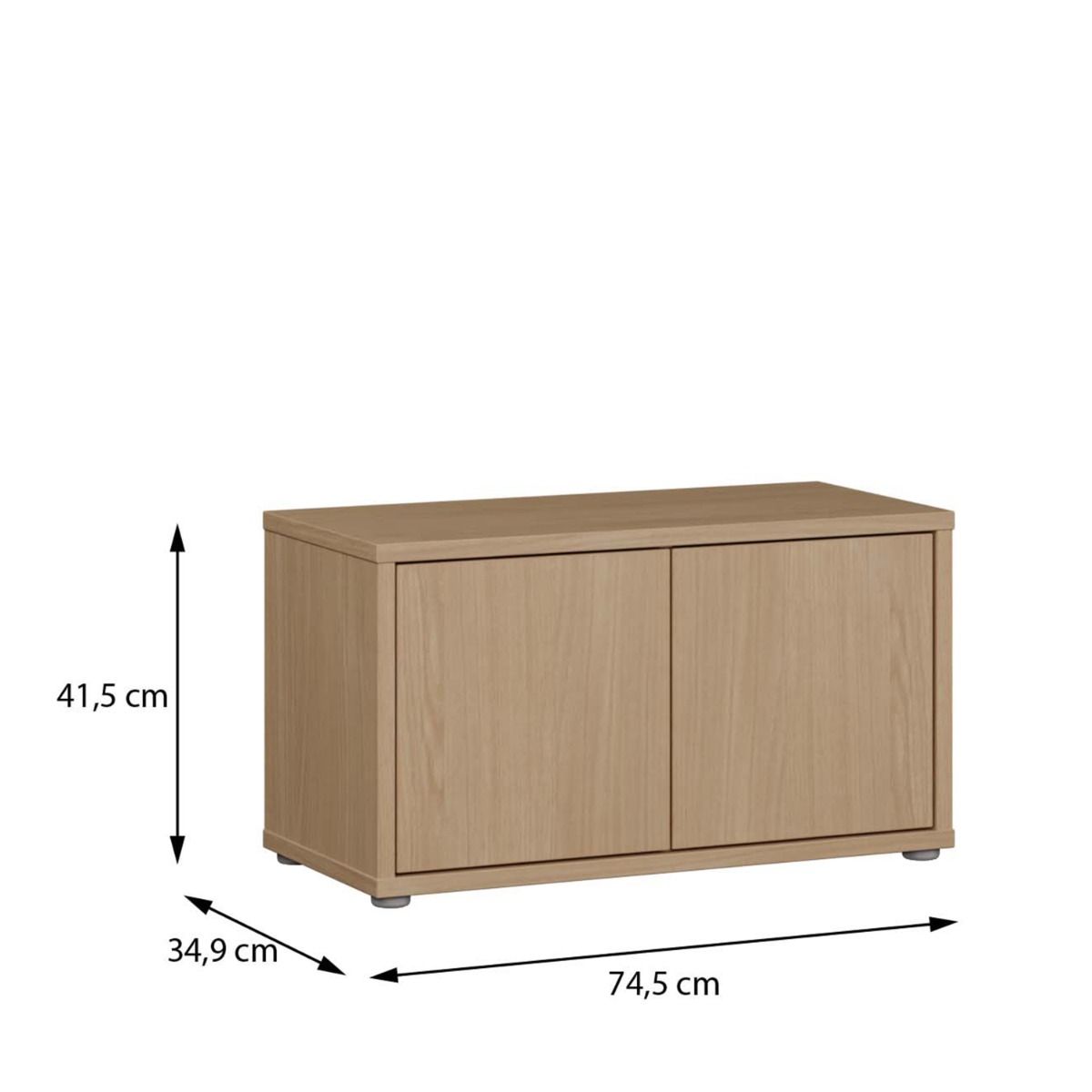 Alice Springs Storage Bench – Elegancia Oak Finish with 2 Doors
