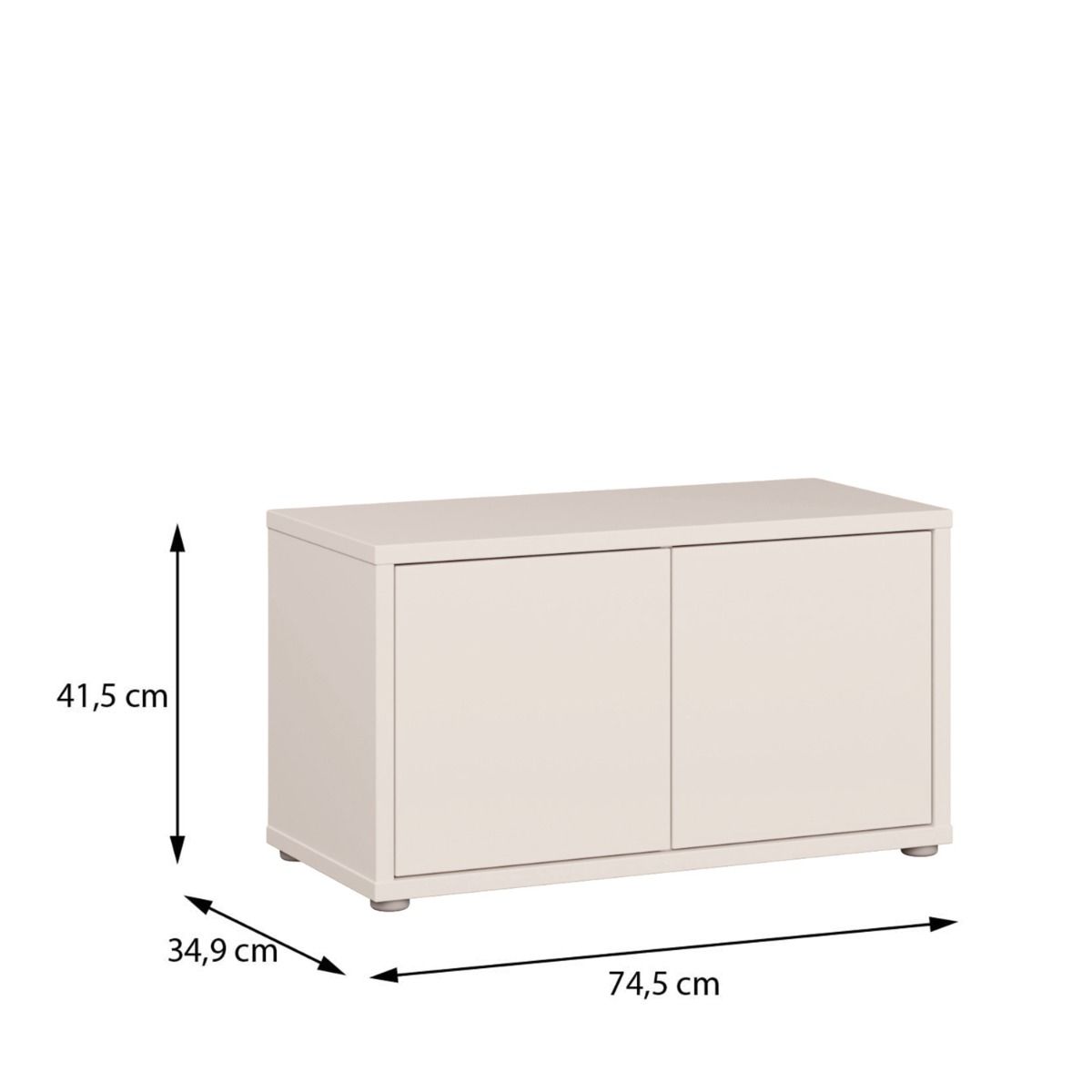 Alice Springs Storage Bench – Sand Finish with 2 Doors