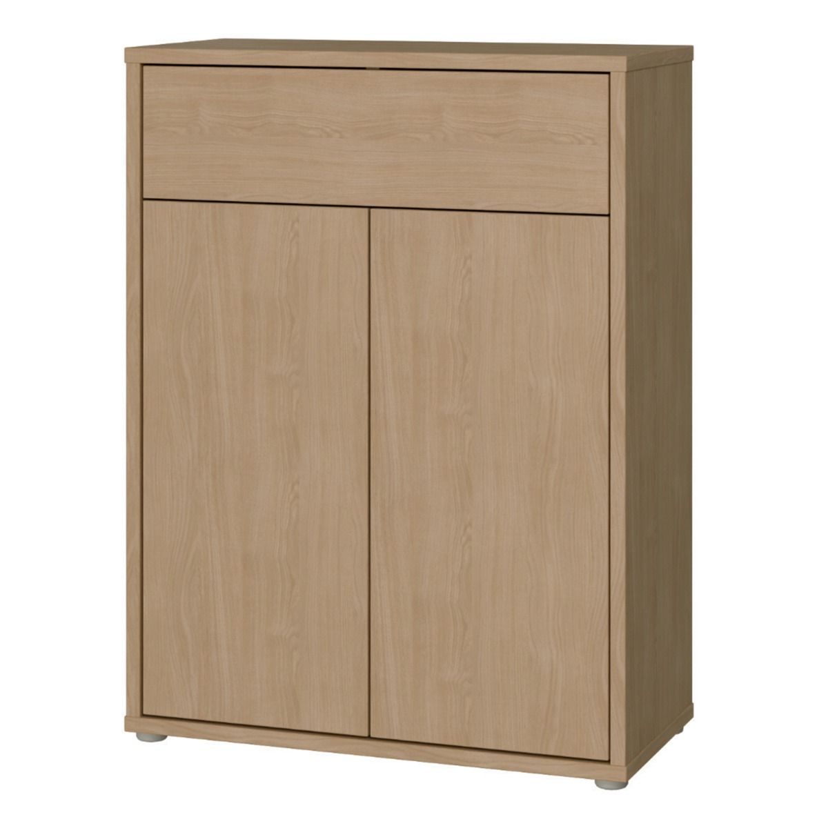 Alice Springs Shoe Cabinet – Elegancia Oak Finish with 2 Doors &amp; Drawer