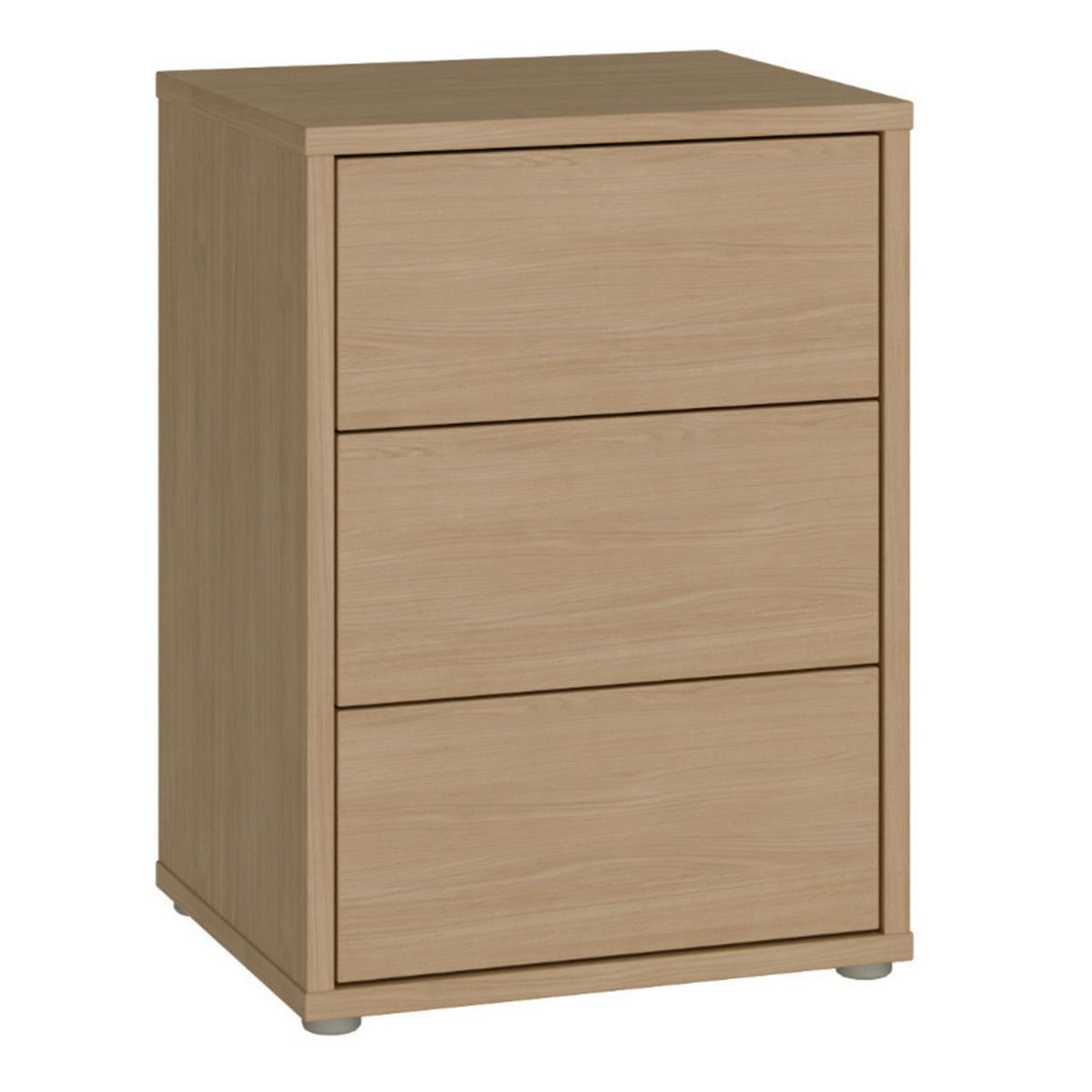 Alice Springs Bedside Cabinet – Elegancia Oak Finish with 3 Drawers