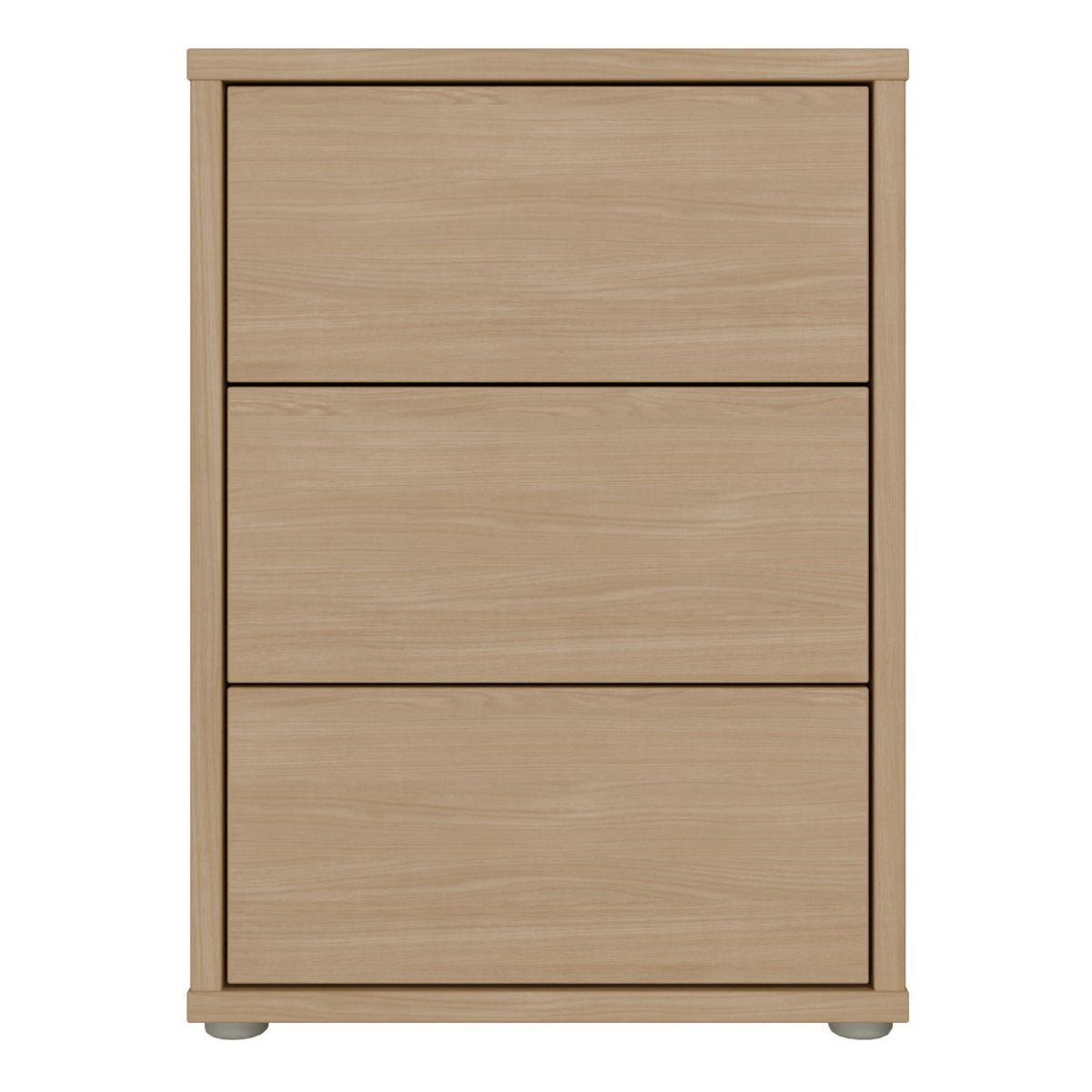 Alice Springs Bedside Cabinet – Elegancia Oak Finish with 3 Drawers