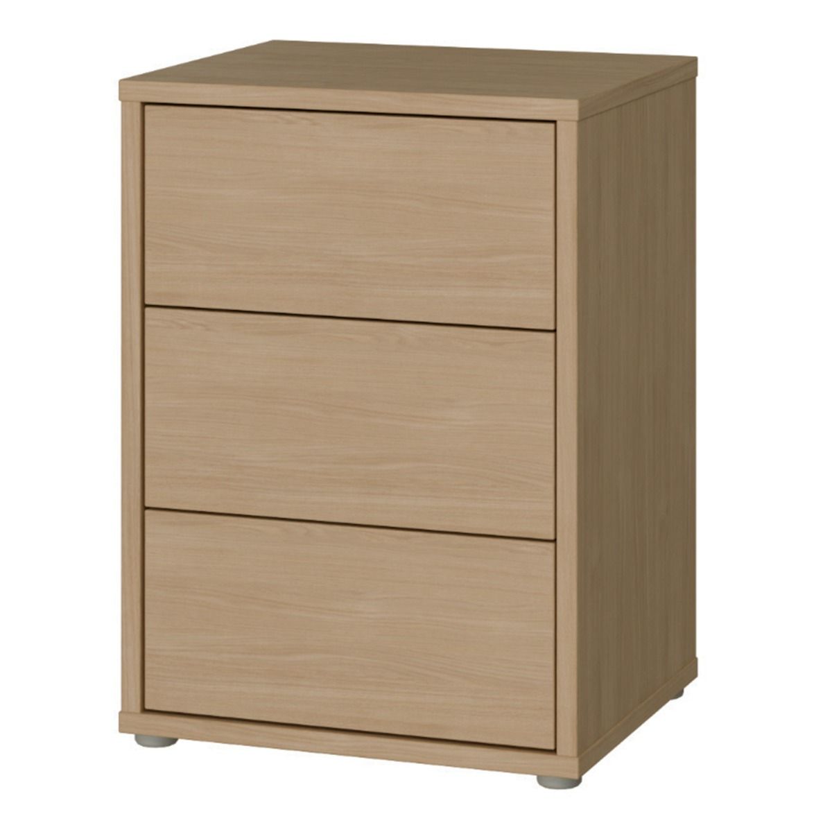Alice Springs Bedside Cabinet – Elegancia Oak Finish with 3 Drawers