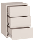Alice Springs Bedside Cabinet – Sand Finish with 3 Drawers