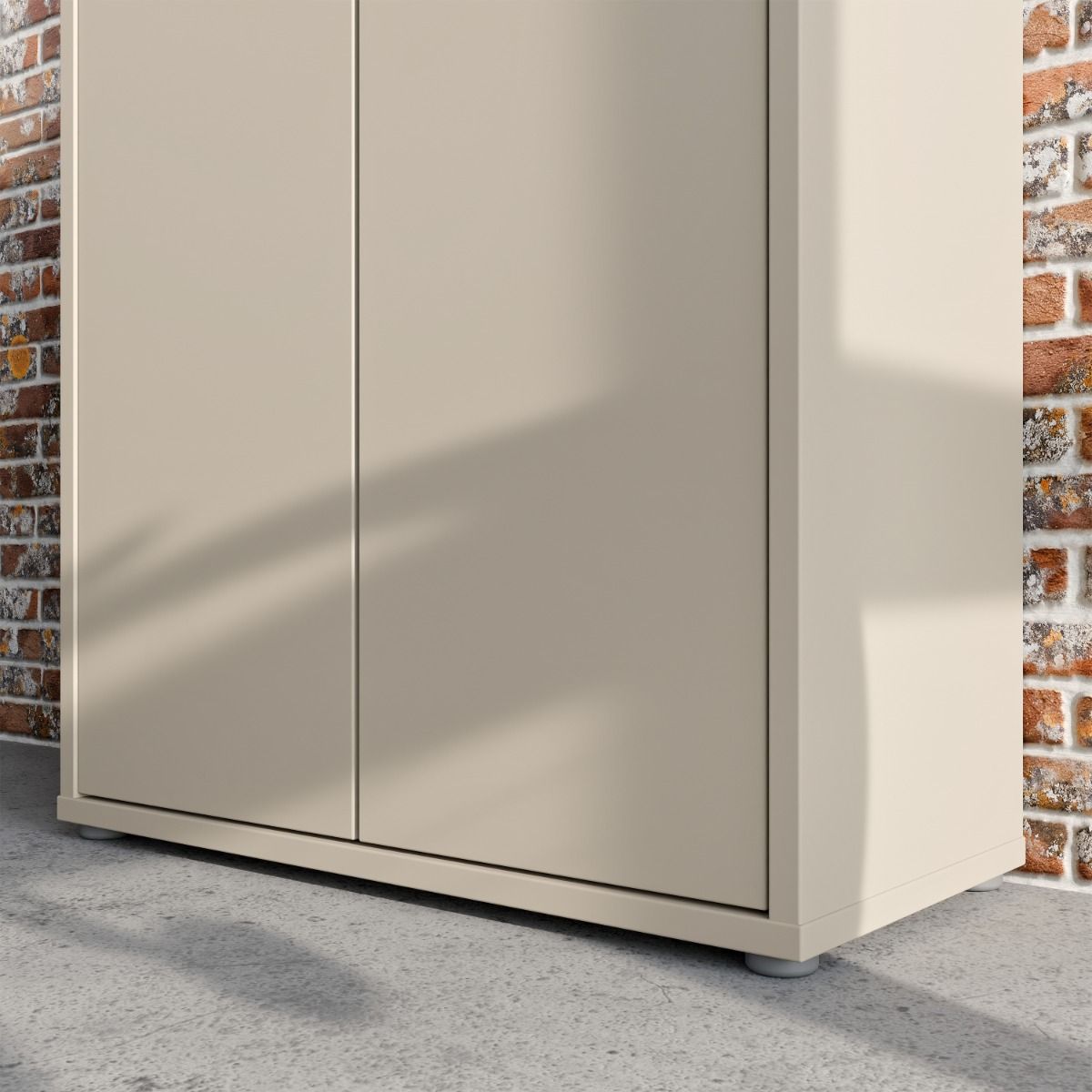 Alice Springs Shoe Cabinet – Sand Finish with 2 Doors