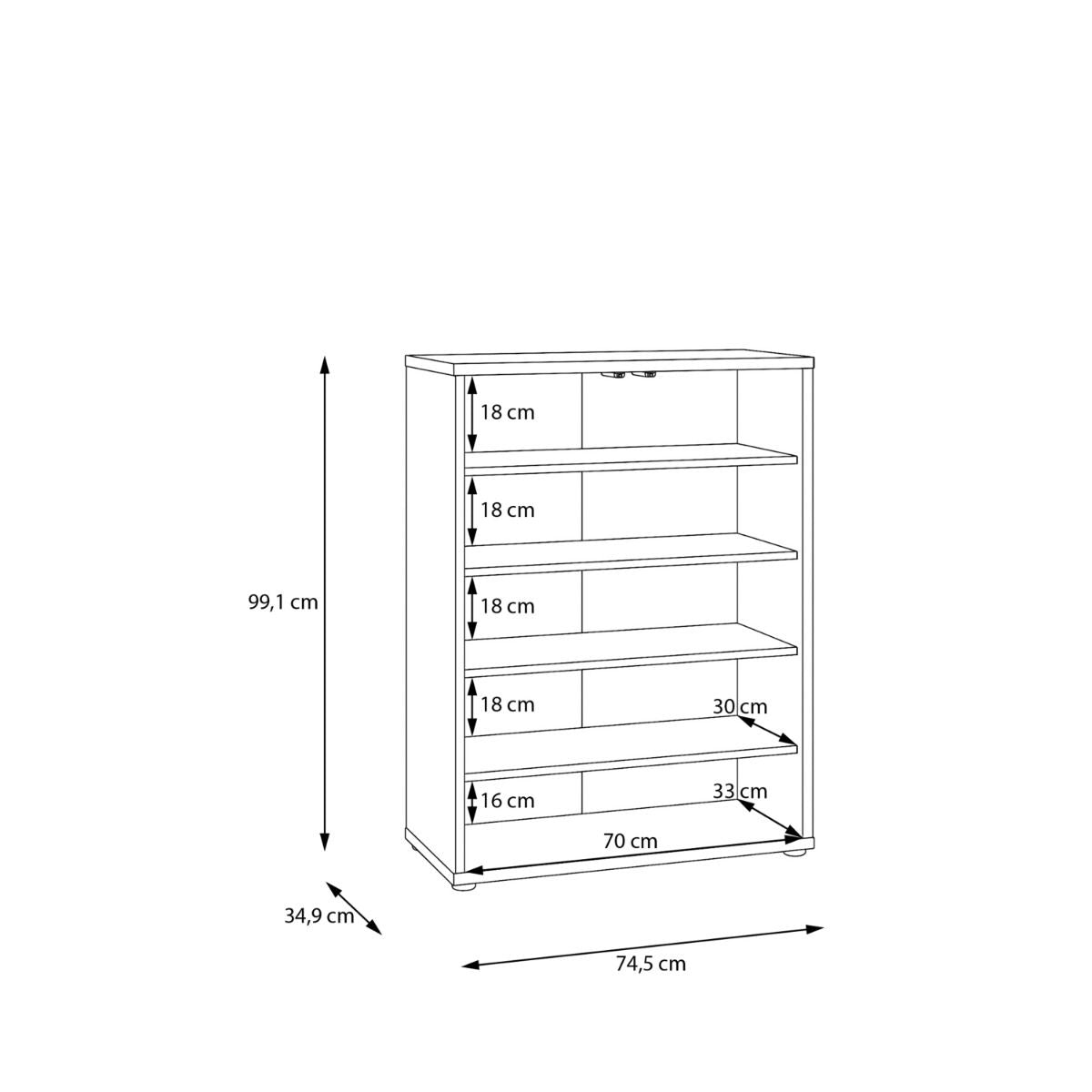 Alice Springs Shoe Cabinet – Sand Finish with 2 Doors