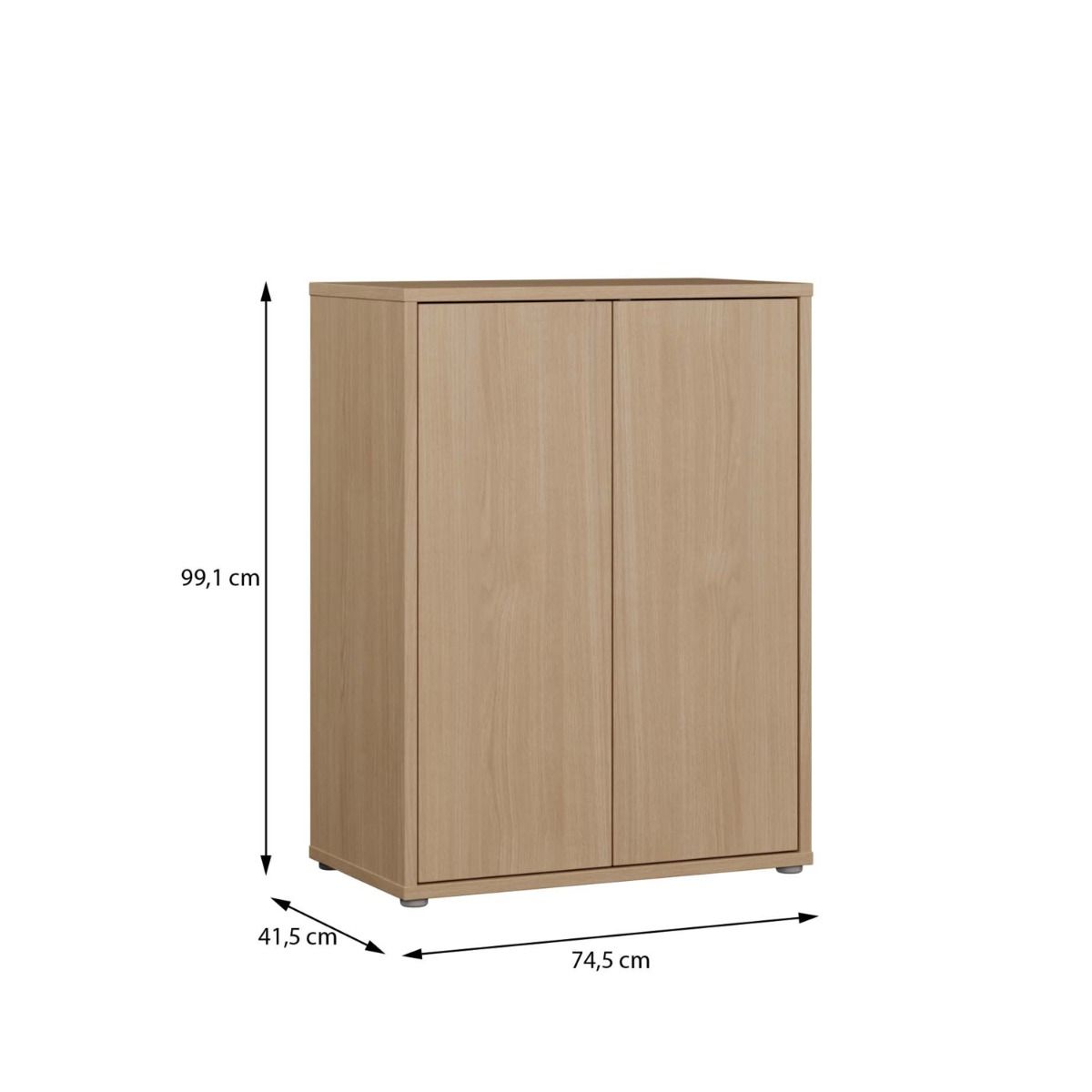 Alice Springs Cupboard – Elegancia Oak Finish with 2 Doors