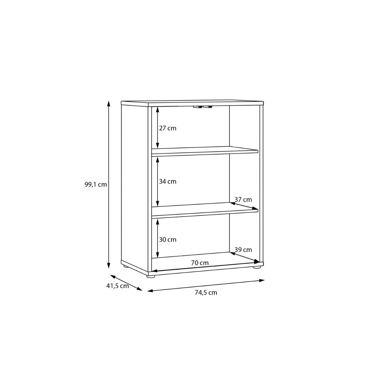 Alice Springs Cupboard – Elegancia Oak Finish with 2 Doors