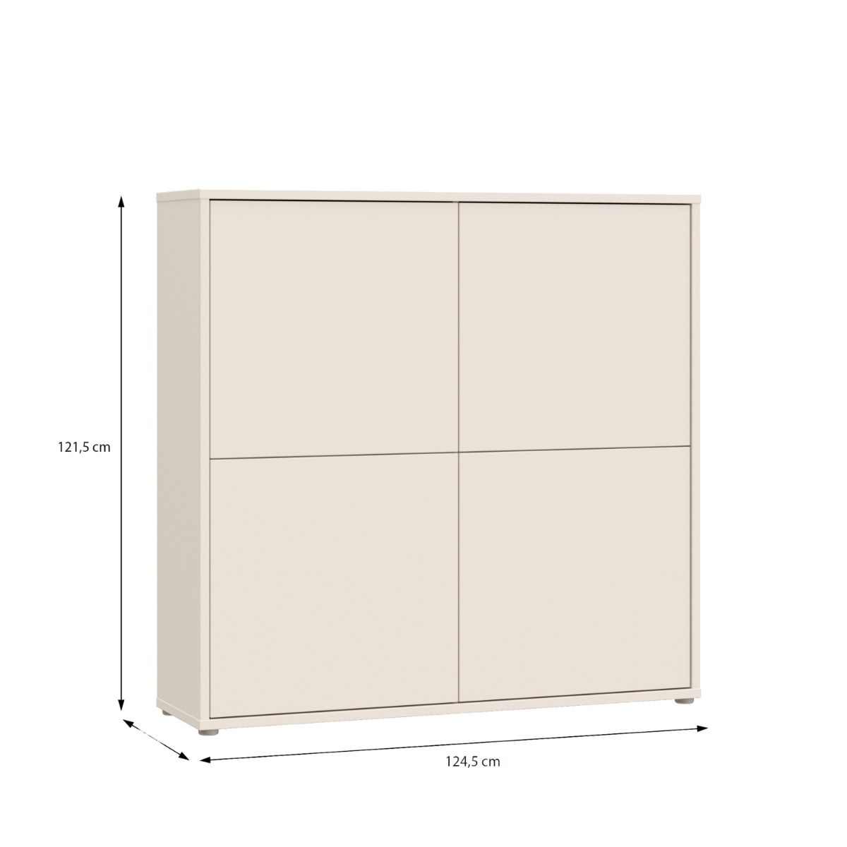 Alice Springs Large Storage Cabinet – Sand Finish with 4 Doors
