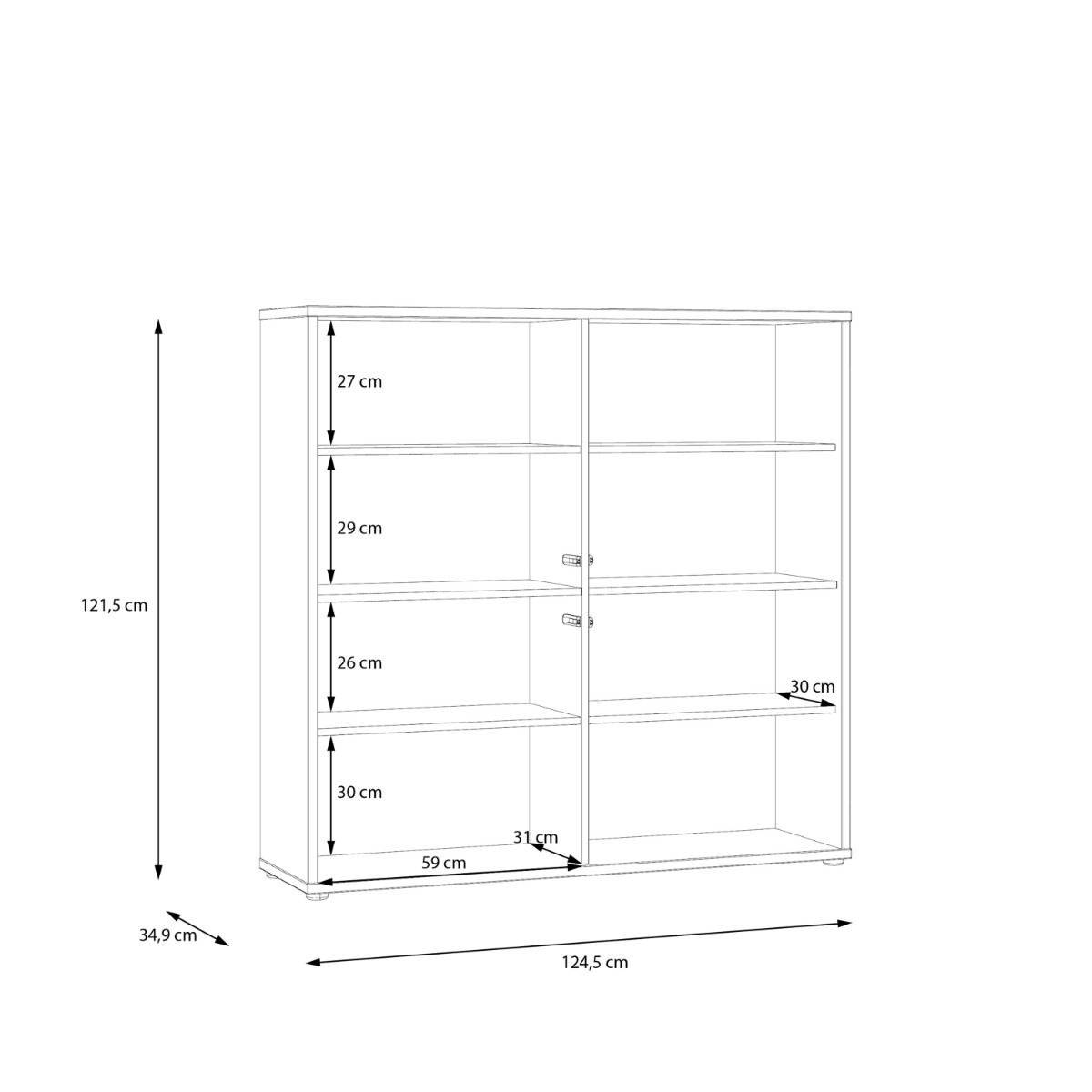 Alice Springs Large Storage Cabinet – Sand Finish with 4 Doors