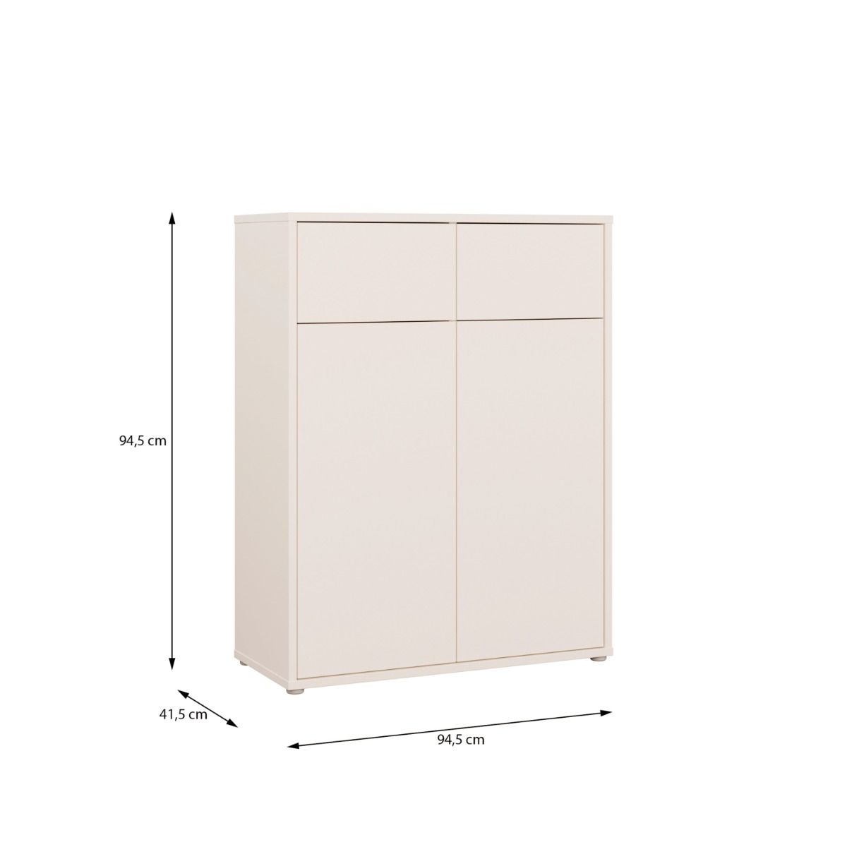 Alice Springs Storage Cabinet – Sand Finish with 2 Doors &amp; 2 Drawers