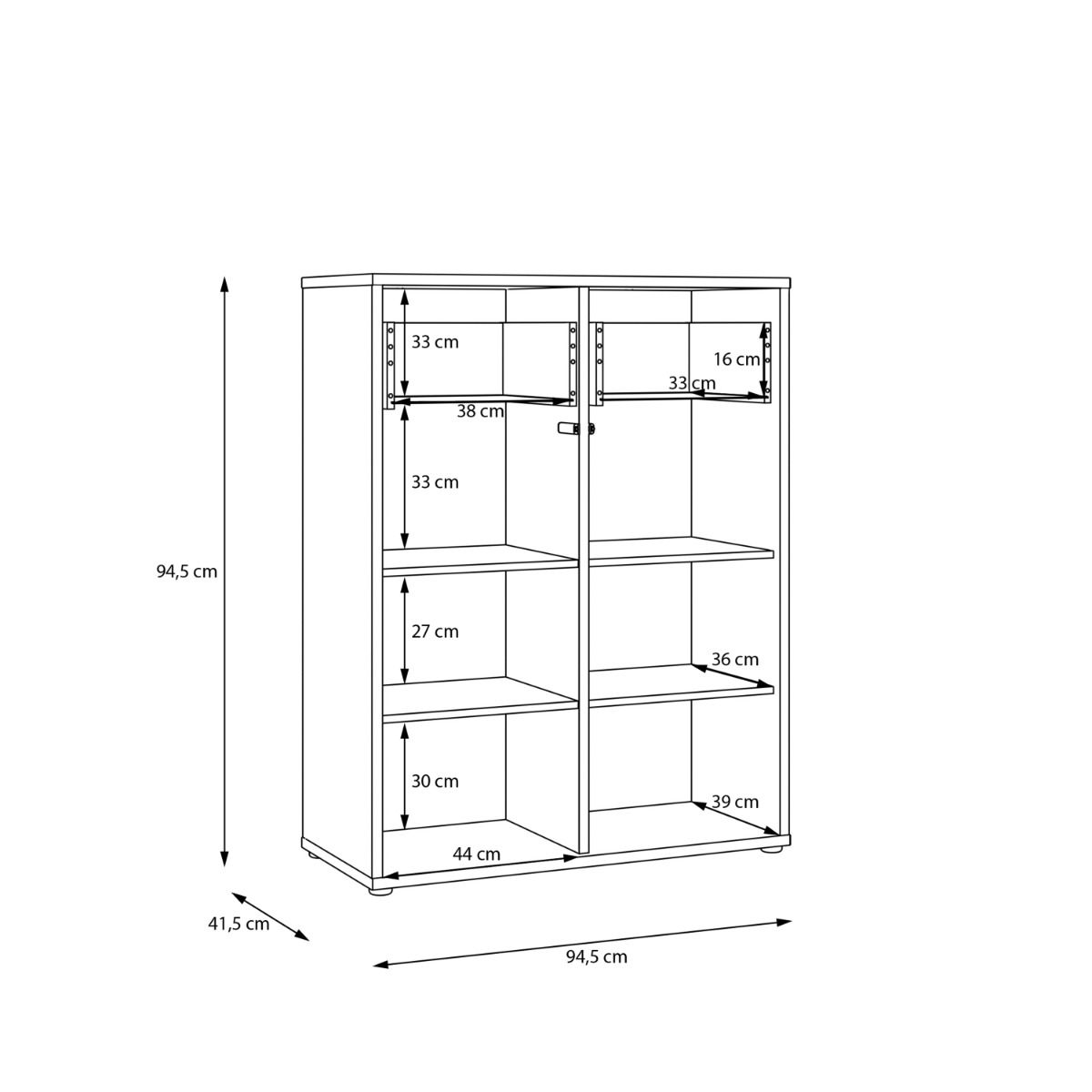 Alice Springs Storage Cabinet – Sand Finish with 2 Doors &amp; 2 Drawers