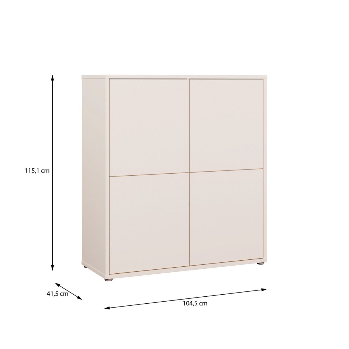 Alice Springs Storage Cabinet – Sand Finish with 4 Doors