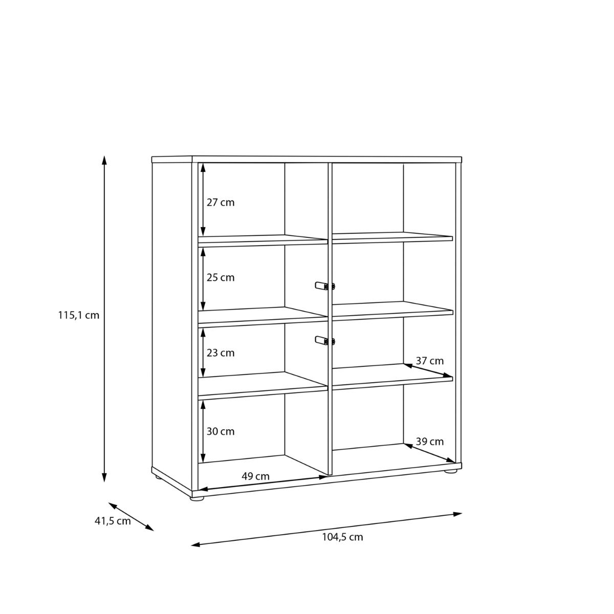 Alice Springs Storage Cabinet – Sand Finish with 4 Doors