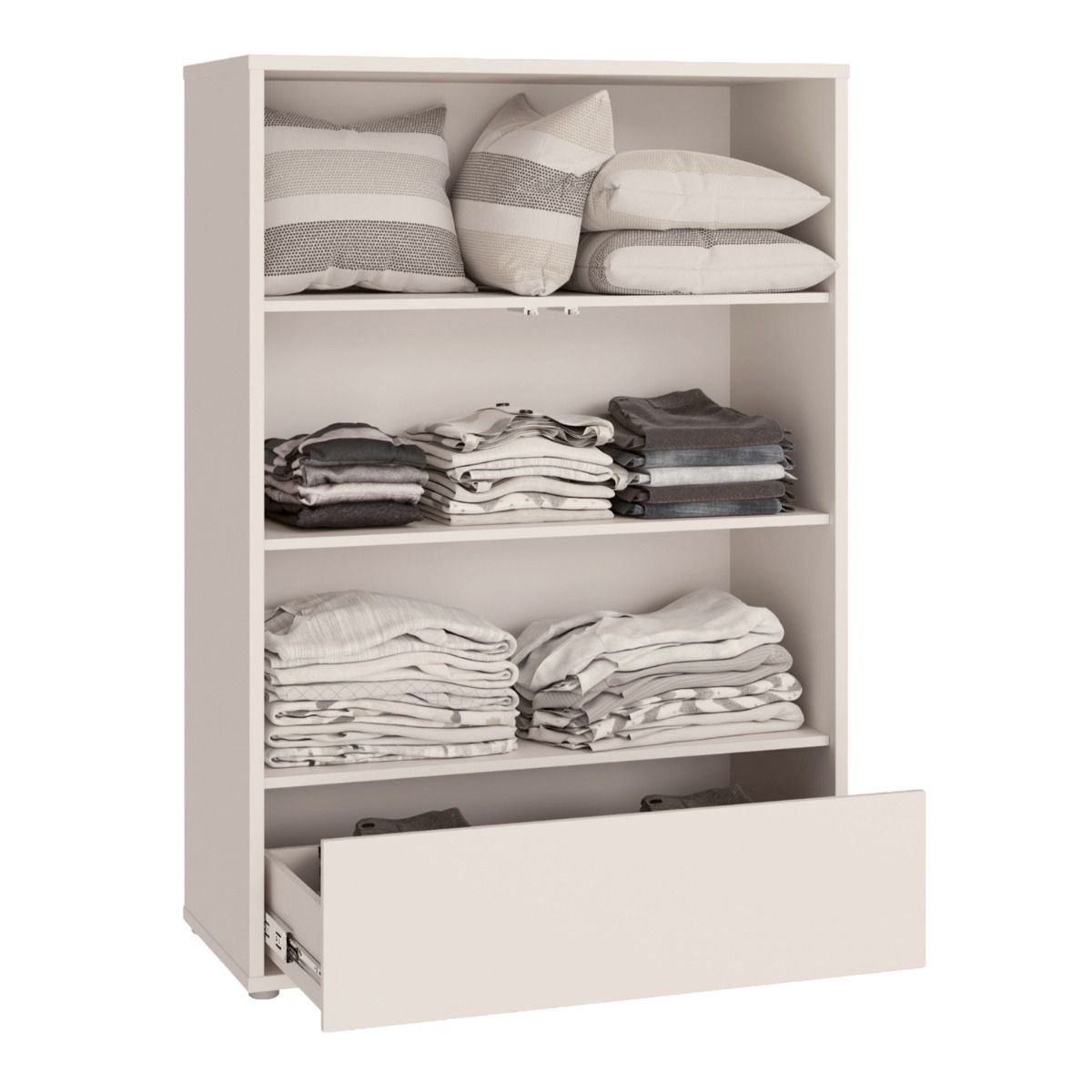 Alice Springs Low Wardrobe – Sand Finish with 2 Doors &amp; Drawer