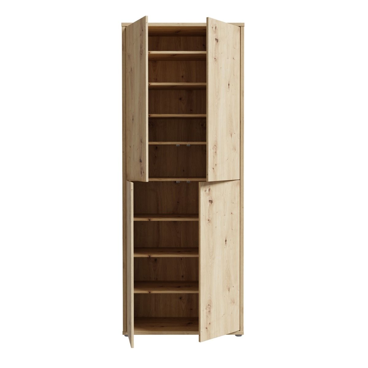Alice Springs Tall Shoe Cabinet – Artisan Oak Finish with 4 Doors