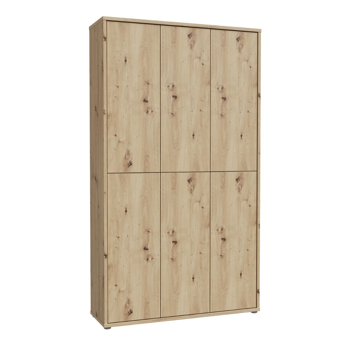 Alice Springs Tall Shoe Cabinet – Artisan Oak Finish with 6 Doors
