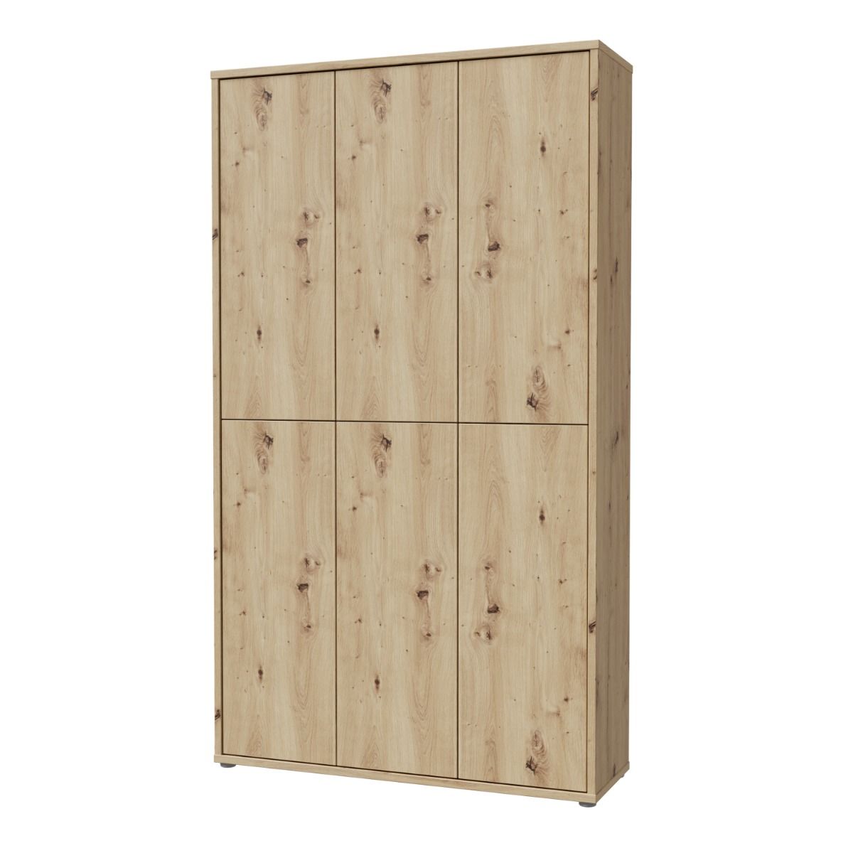 Alice Springs Tall Shoe Cabinet – Artisan Oak Finish with 6 Doors