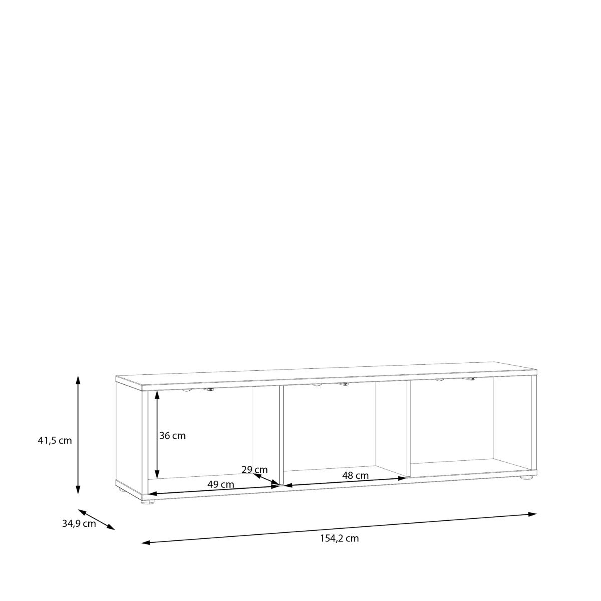 Alice Springs Wide TV Cabinet – Sand Finish with 3 Flip Doors