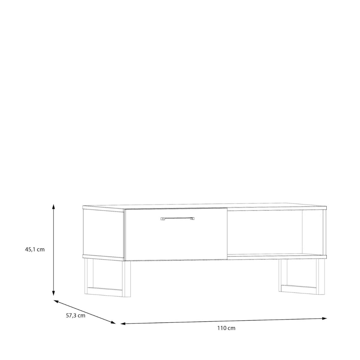 Sali Coffee Table with Drawer – Secret Grey - INSIDE HOUSE