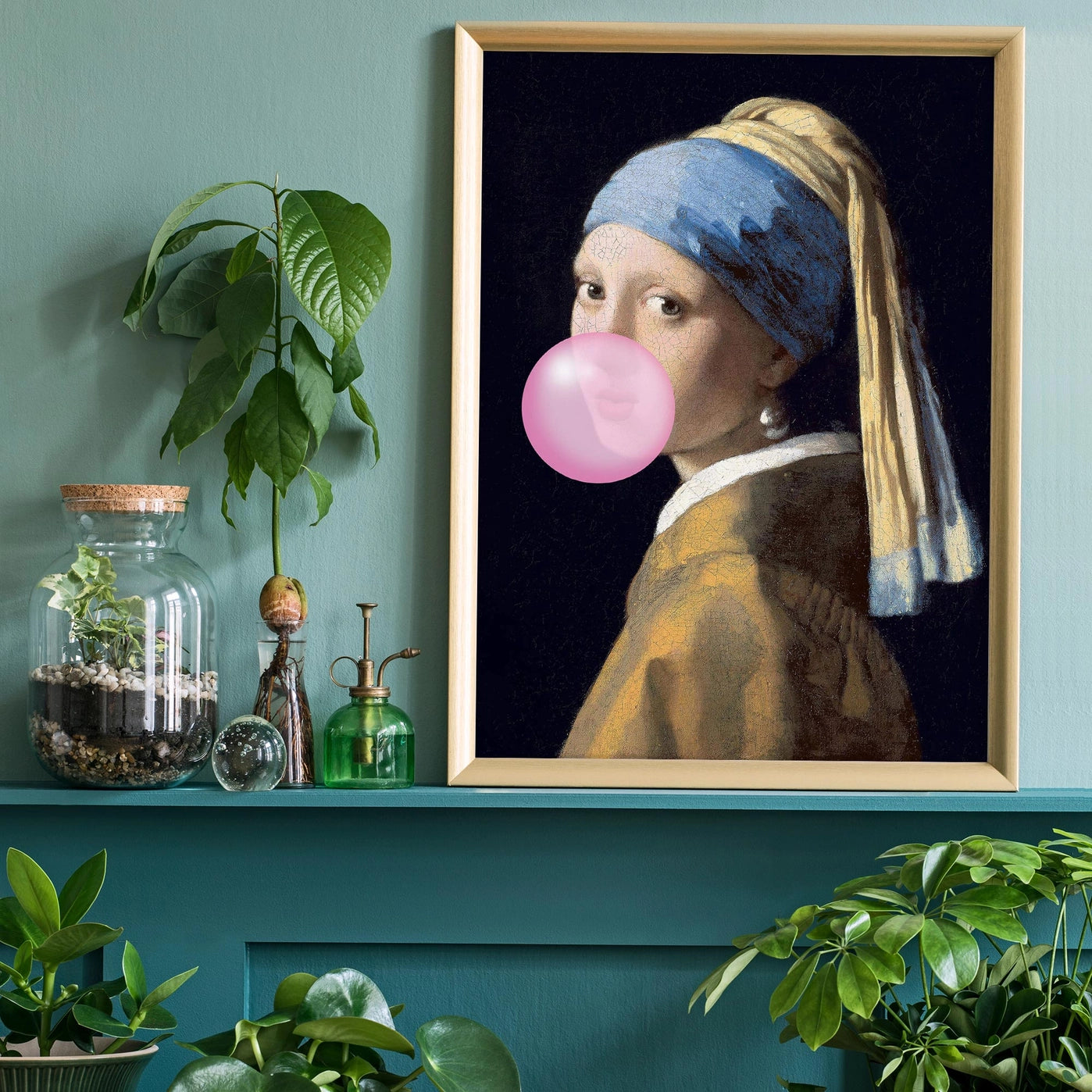 The Girl Blowing Bubblegum Print - INSIDE HOUSE