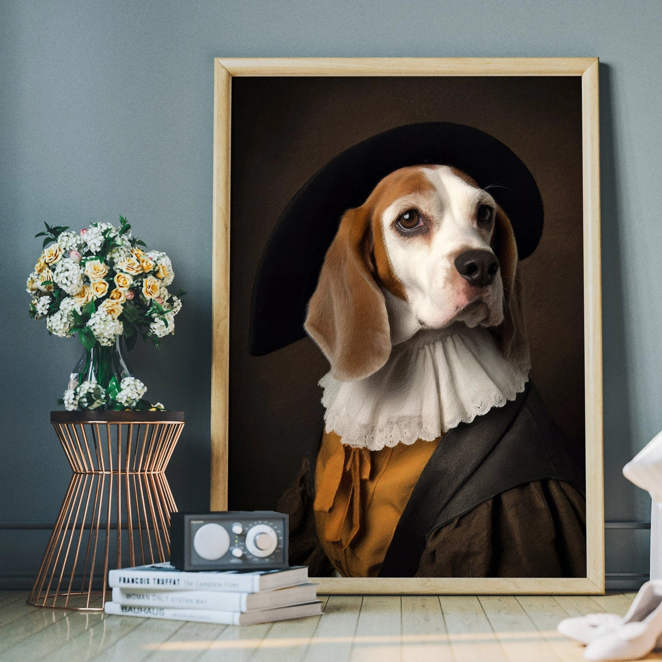 Beagle Dog Portrait Print - INSIDE HOUSE