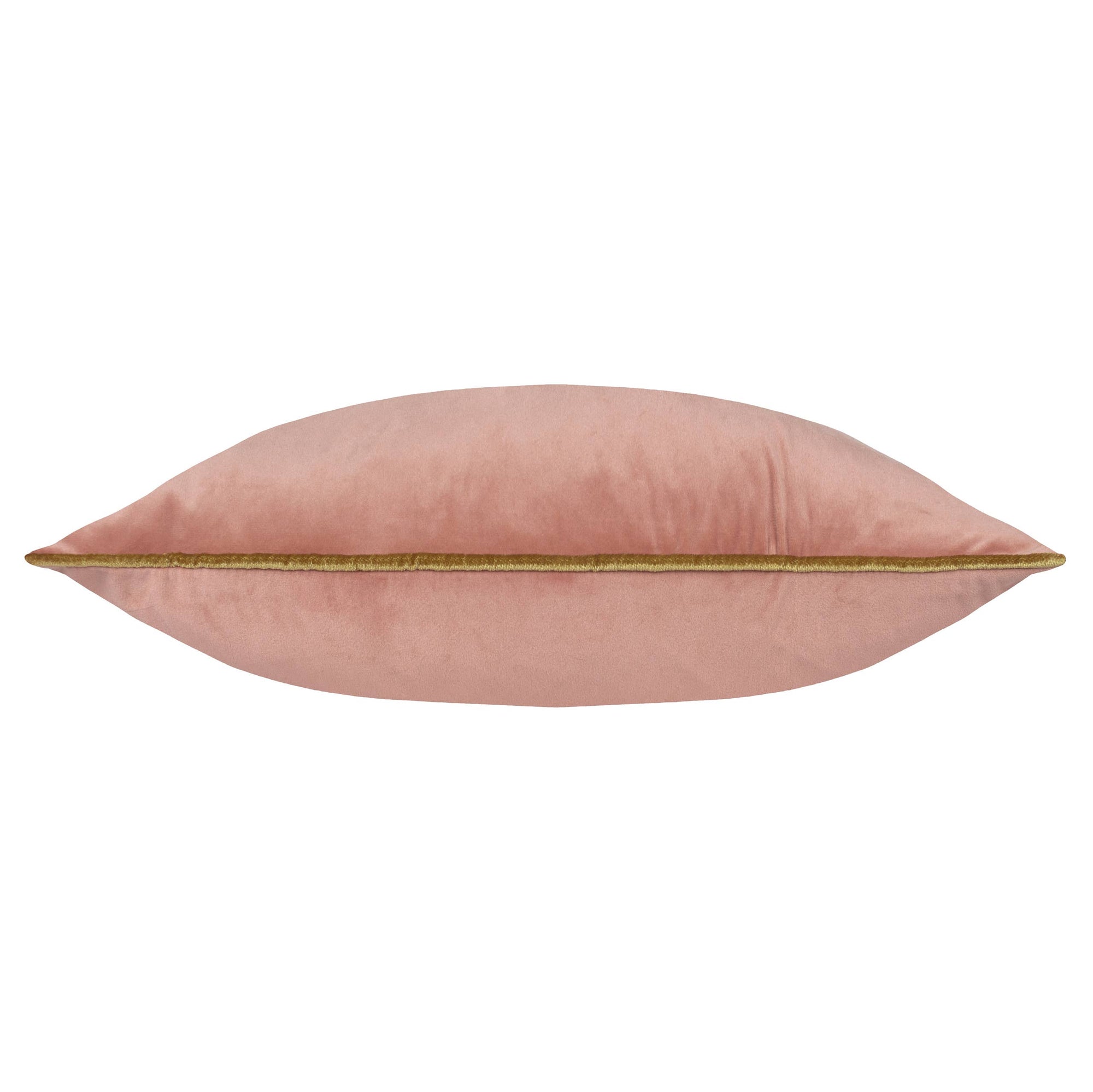 Meridian Velvet Cushion Blush/Gold: Blush/Gold / Feather Filled / 45 x 45cm - INSIDE HOUSE
