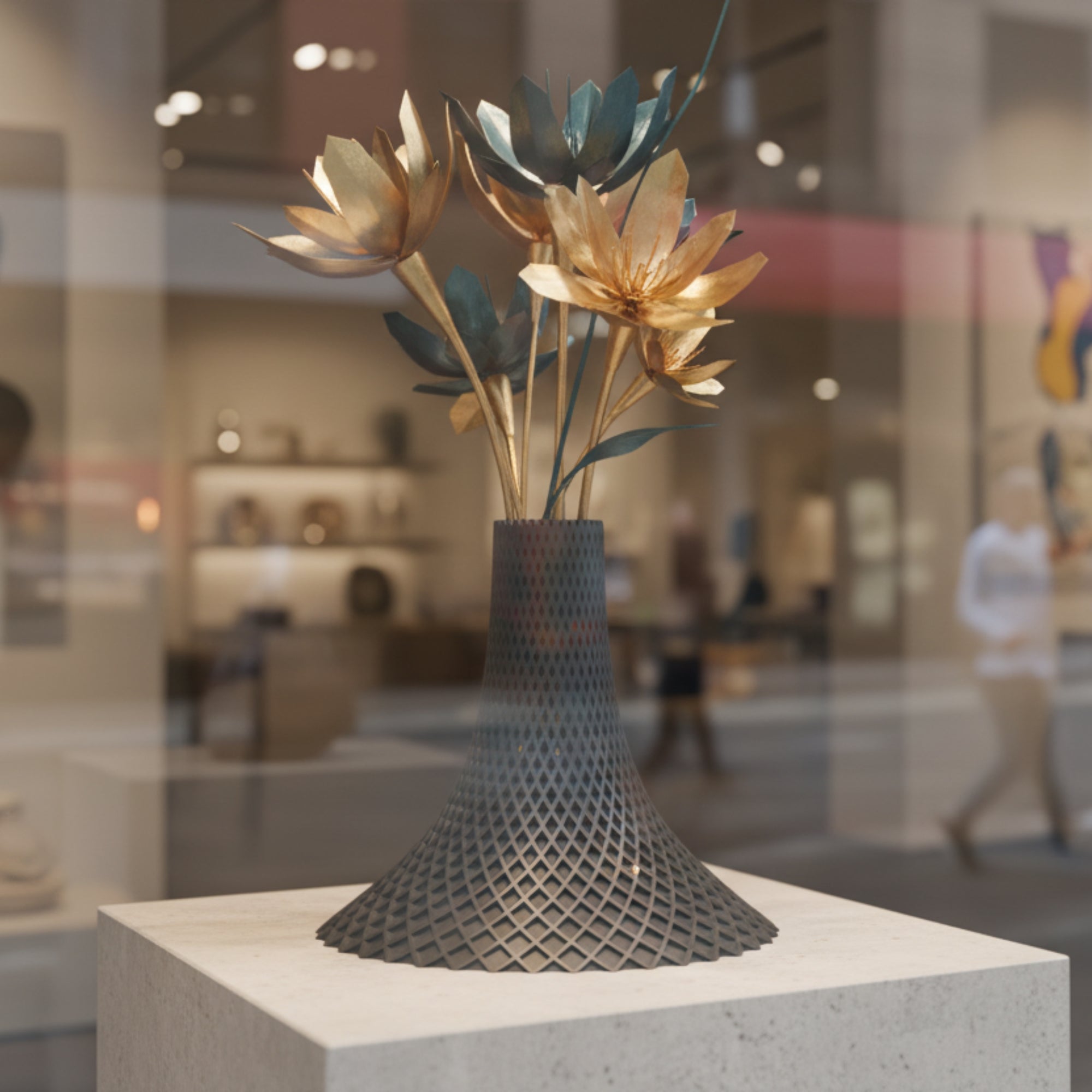 Rise Up Shaped Vase for Faux or Real Flowers / Planter - INSIDE HOUSE