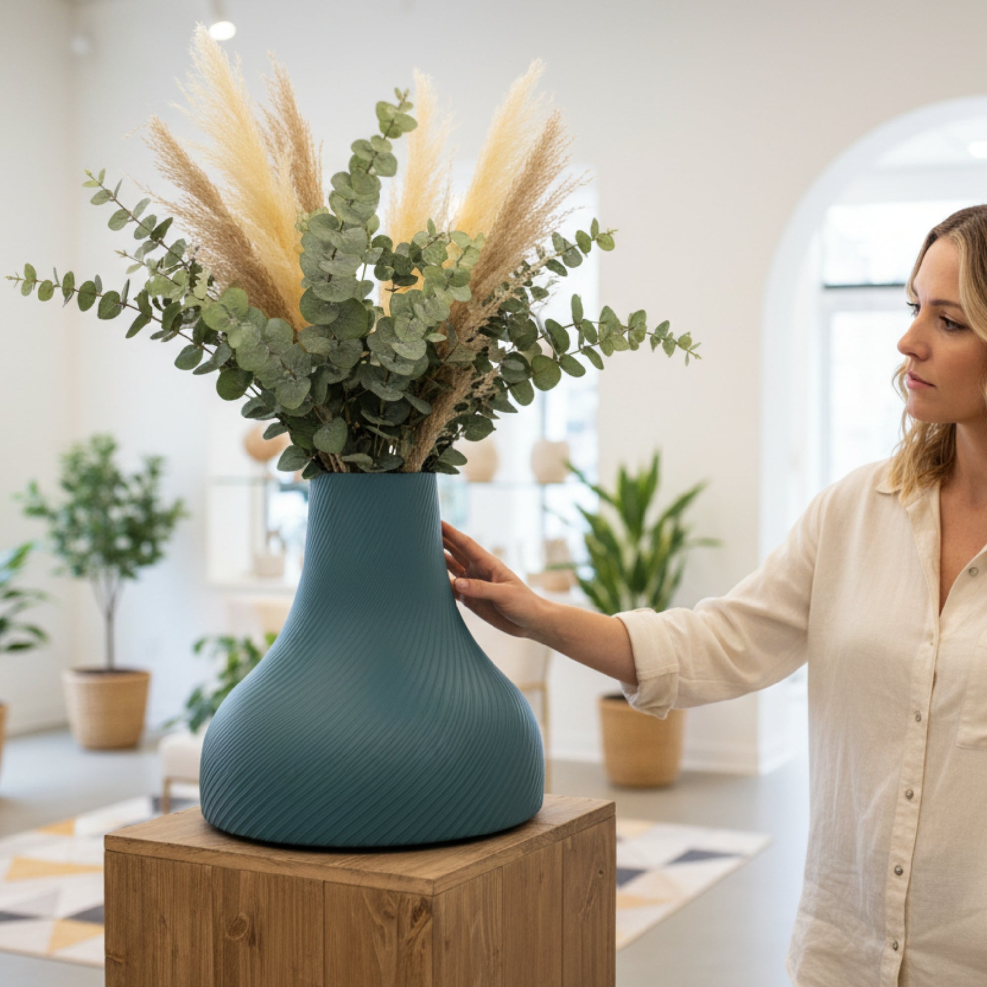 Base Vase for Faux or Real Flowers / Planter - INSIDE HOUSE