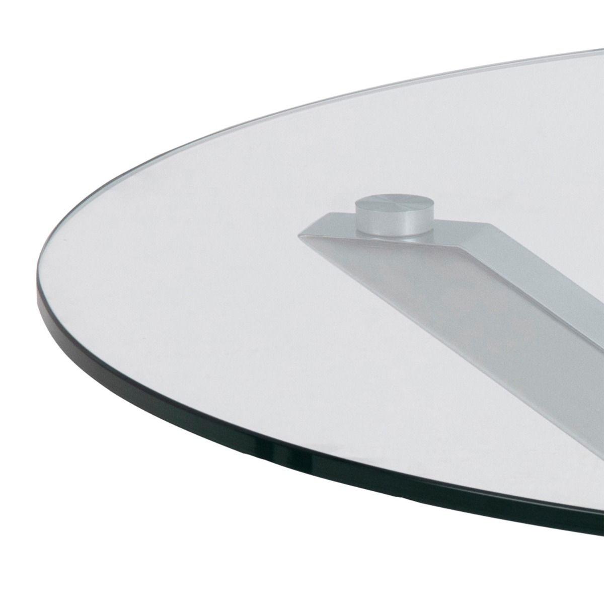 Heaven Round Coffee Table with Glass Top and Chrome Legs - INSIDE HOUSE