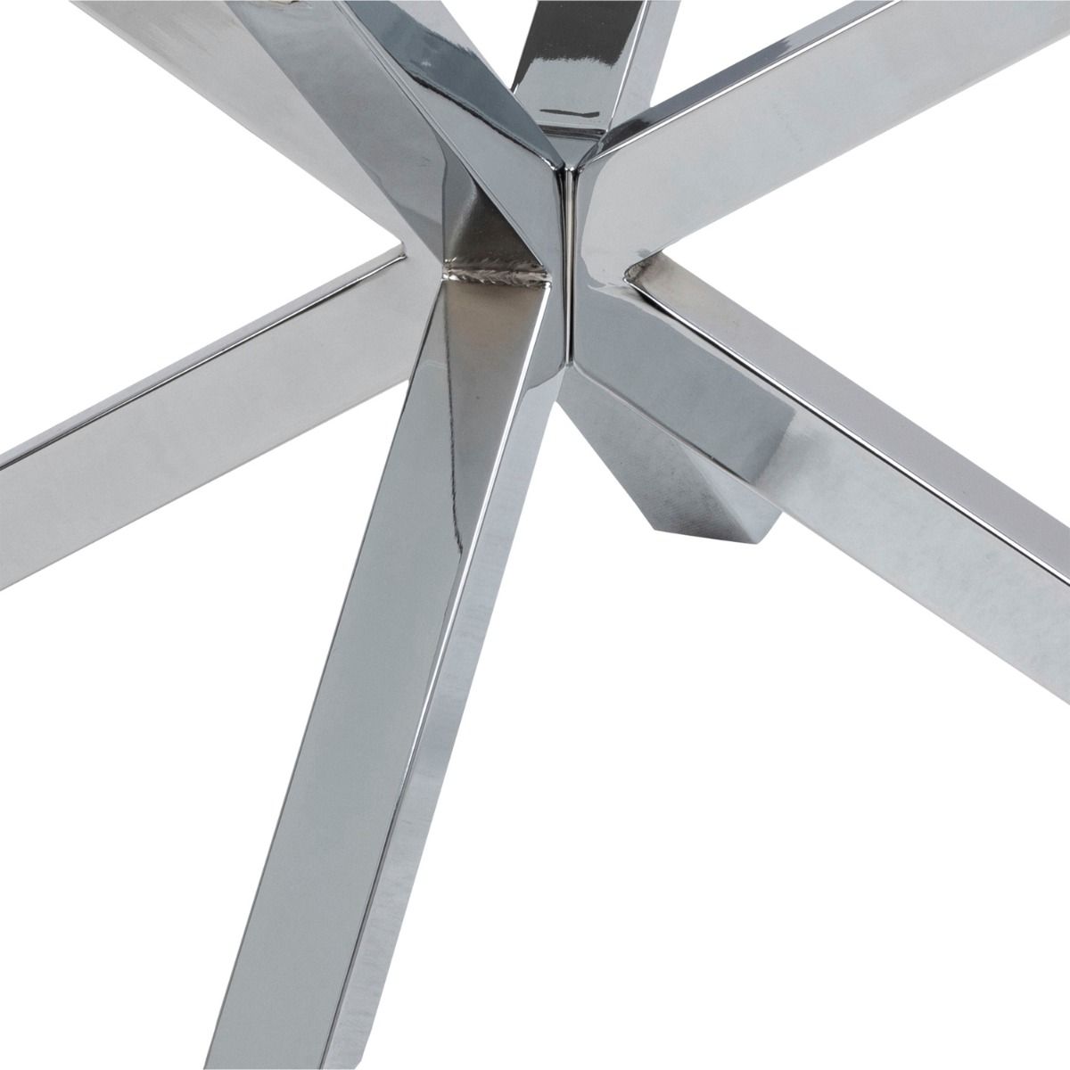 Heaven Round Coffee Table with Glass Top and Chrome Legs - INSIDE HOUSE