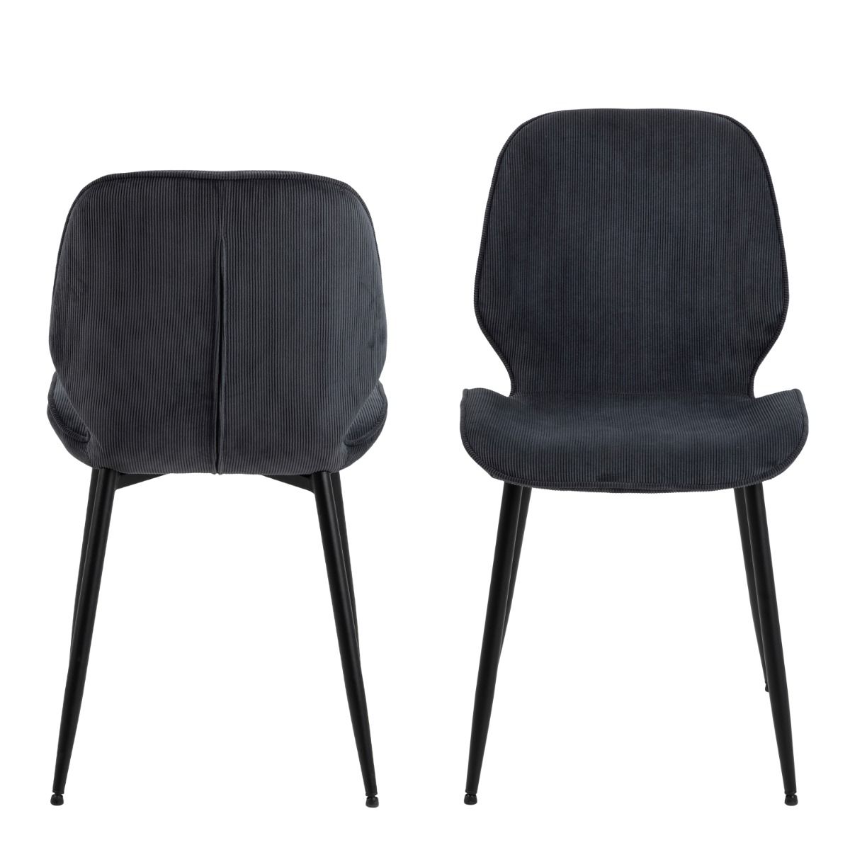 Femke Dining Chair in Anthracite Set of 4 - INSIDE HOUSE